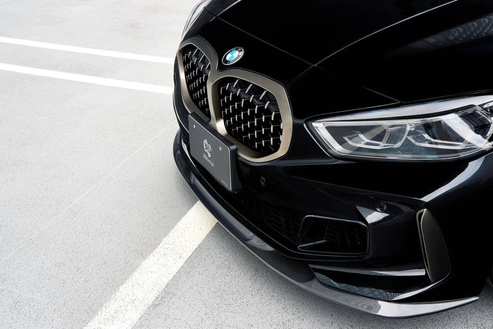 3DDesign Carbon Fibre Front Splitter for BMW 1 Series & M135i (2019+, F40) - AUTOID - Front Lips & Splitters - 3DDesign