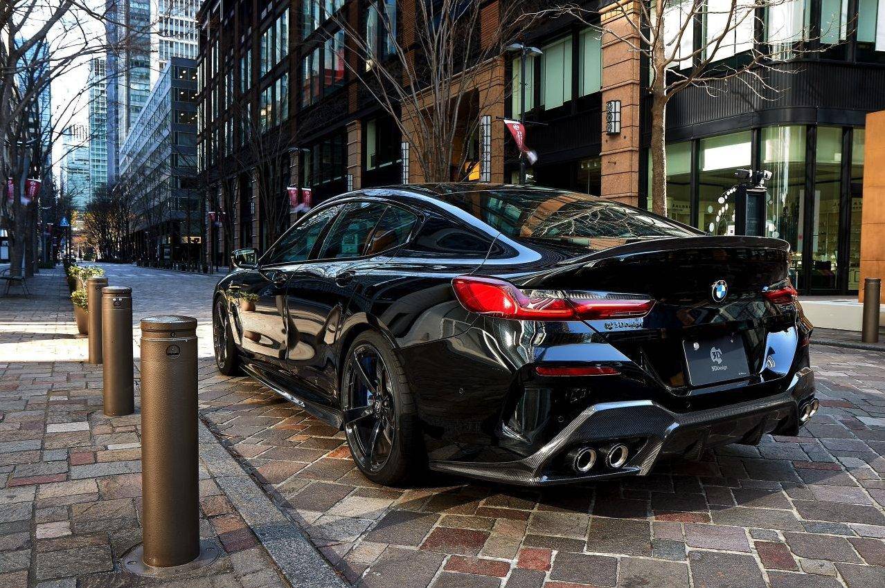 3DDesign Carbon Fibre Rear Diffuser for BMW 8 Series (2019+, G16) - AUTOID - Rear Diffusers - 3DDesign
