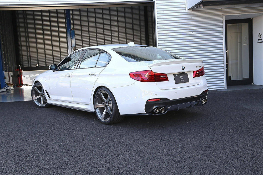 3DDesign Carbon Fibre Rear Diffuser (Type 2) for BMW 5 Series M Sport (2017+, G30 G31) - AUTOID - Rear Diffusers - 3DDesign