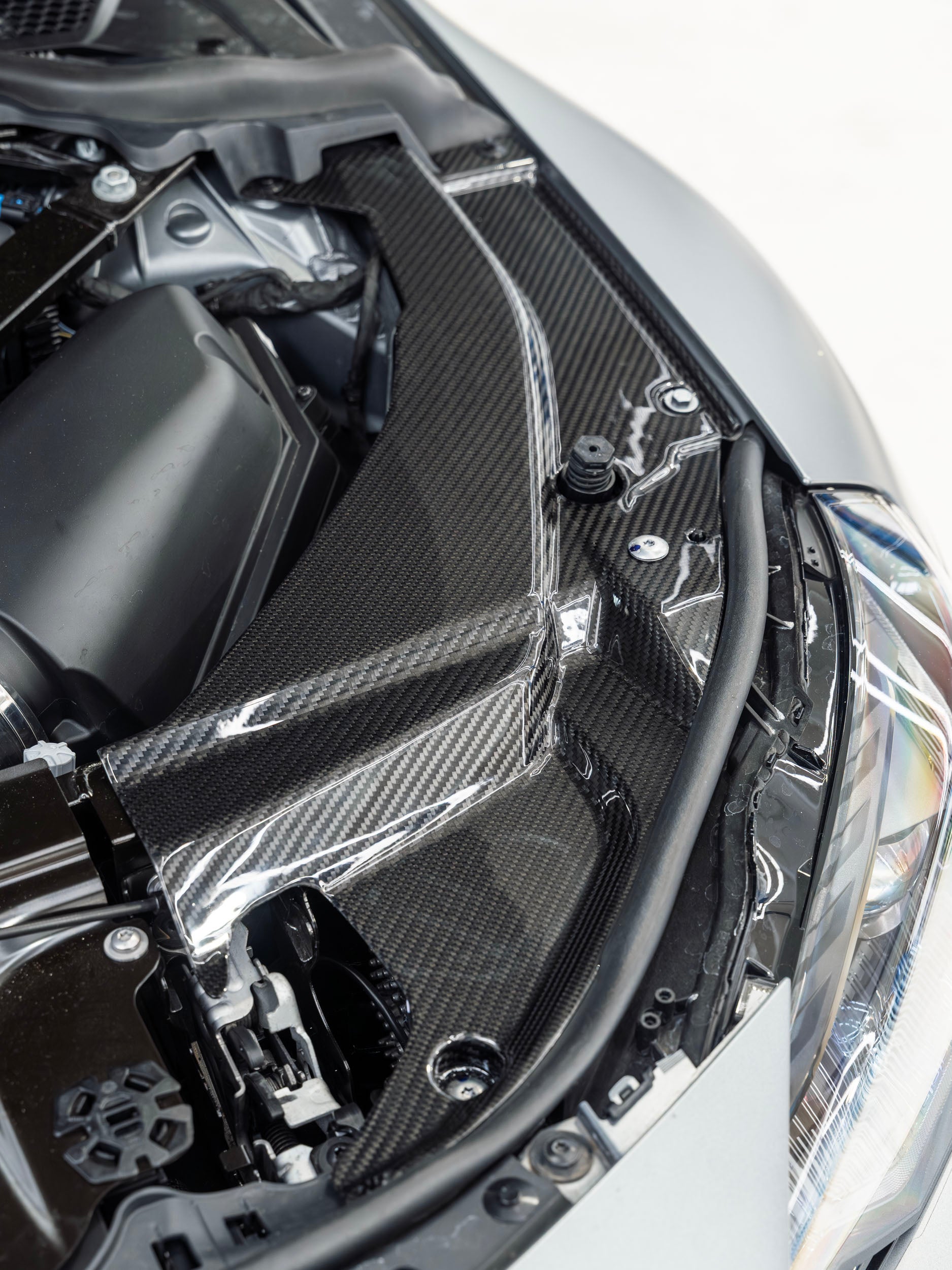 BMW M2 G87 Pre-Preg Carbon Fibre Engine Bay Headlight Cover by FORM (2023+)