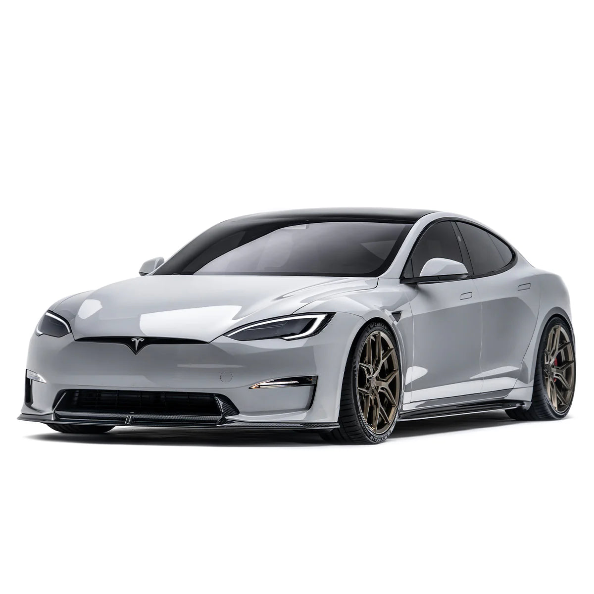 Tesla Model S Pre-Preg Carbon Fibre Front Lip by Adro (2021+)