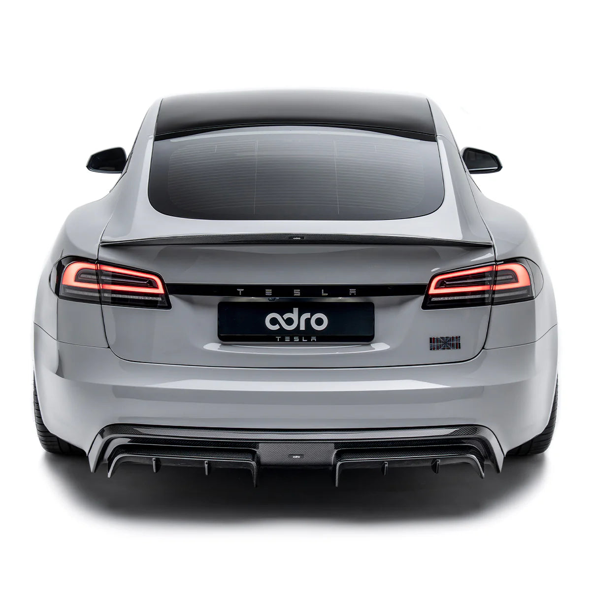 Tesla Model S Plaid Facelift II Pre-Preg Carbon Fibre Rear Diffuser by Adro (2021+)