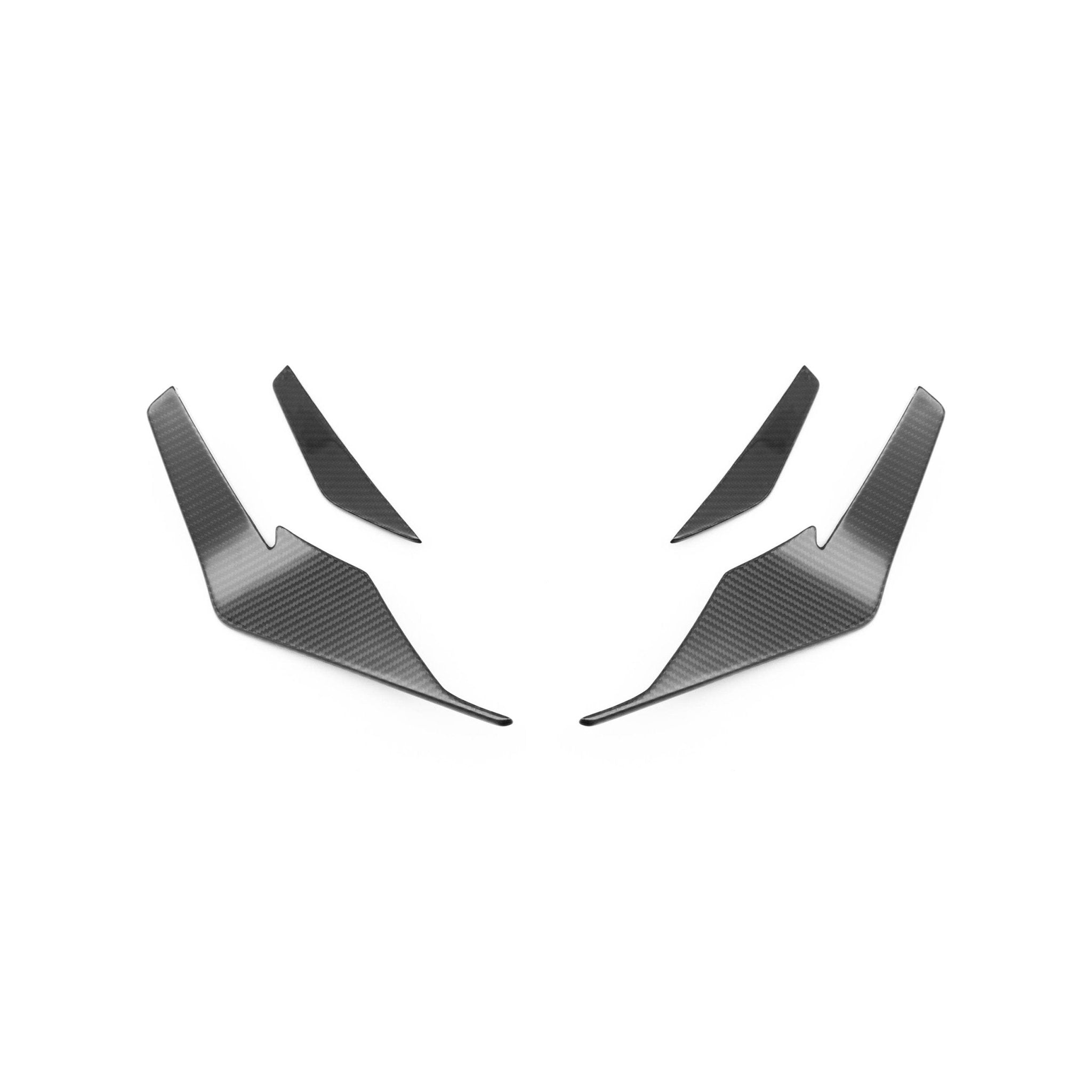 Audi R8 4S Facelift LCI Pre - Preg Carbon Fibre Front Bumper Canards by TRE (2021 - 2024) - AUTOID - Bumper Inserts & Trim - TRE
