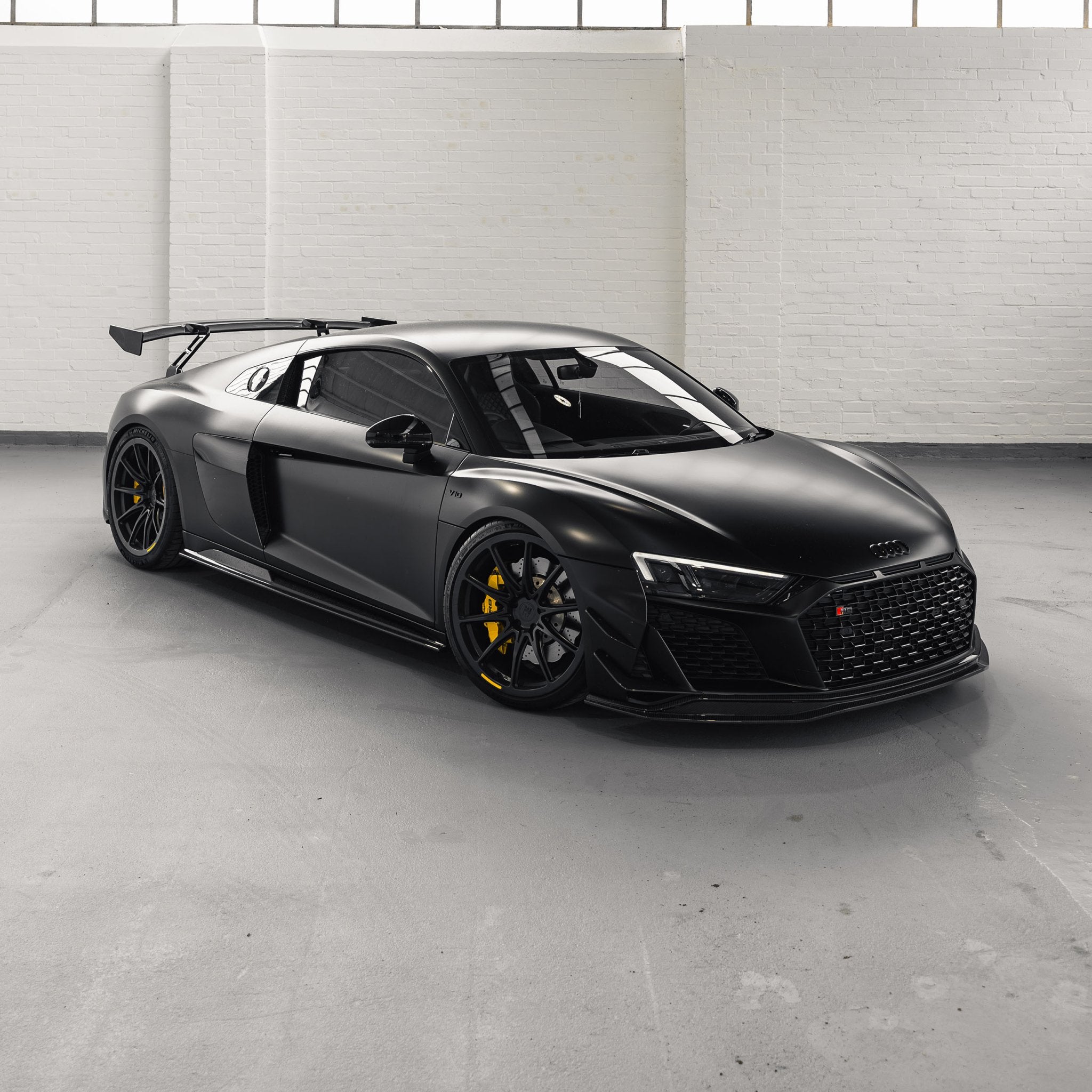 Audi R8 4S Facelift Pre - Preg Carbon Fibre Front Bumper Canards by TRE - AUTOID - Front Lips & Splitters - TRE