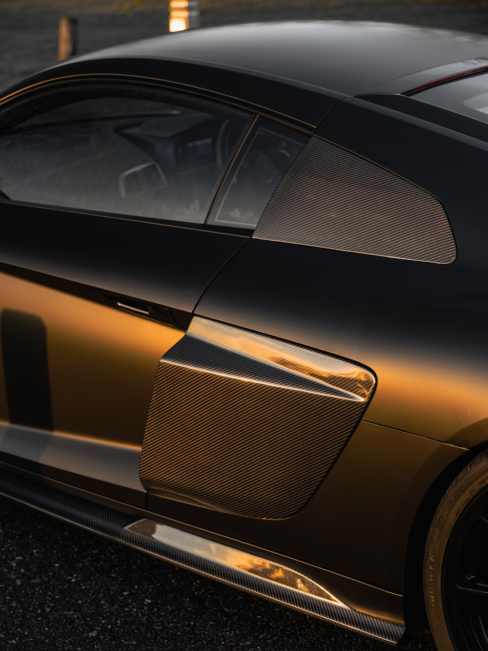 Audi R8 4S Facelift LCI Garnitures latérales GT en fibre de carbone préimprégnée par FORM (2021-2024)