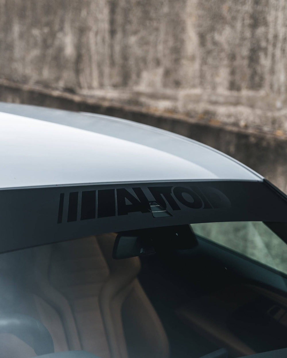 AUTOID Matte Sunstrip with Gloss Logo Overlay - AUTOID - Vinyl Decals & Stickers - AUTOID