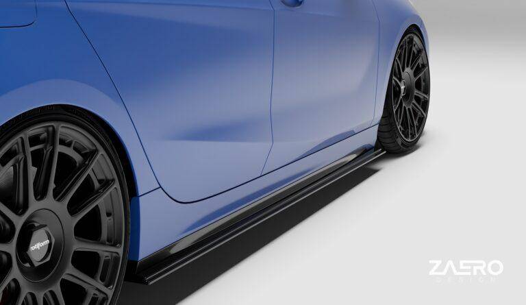 BMW 1 Series & M135i F40 EVO - 1 Gloss Black Side Skirts by ZAERO (2019+) - AUTOID - Side Skirts & Winglets - Zaero Design