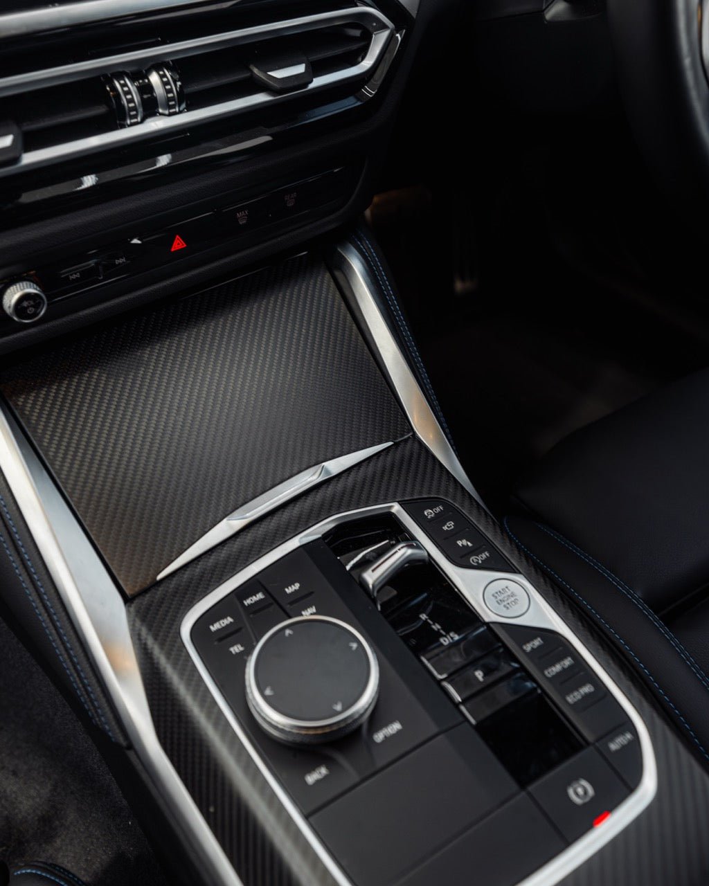 BMW 2 Series & M240i G42 iDrive 8 Pre - Preg Carbon Fibre Centre Console Trim Set by TRE (2021+) - AUTOID - Dashboard & Decorative Trim - TRE