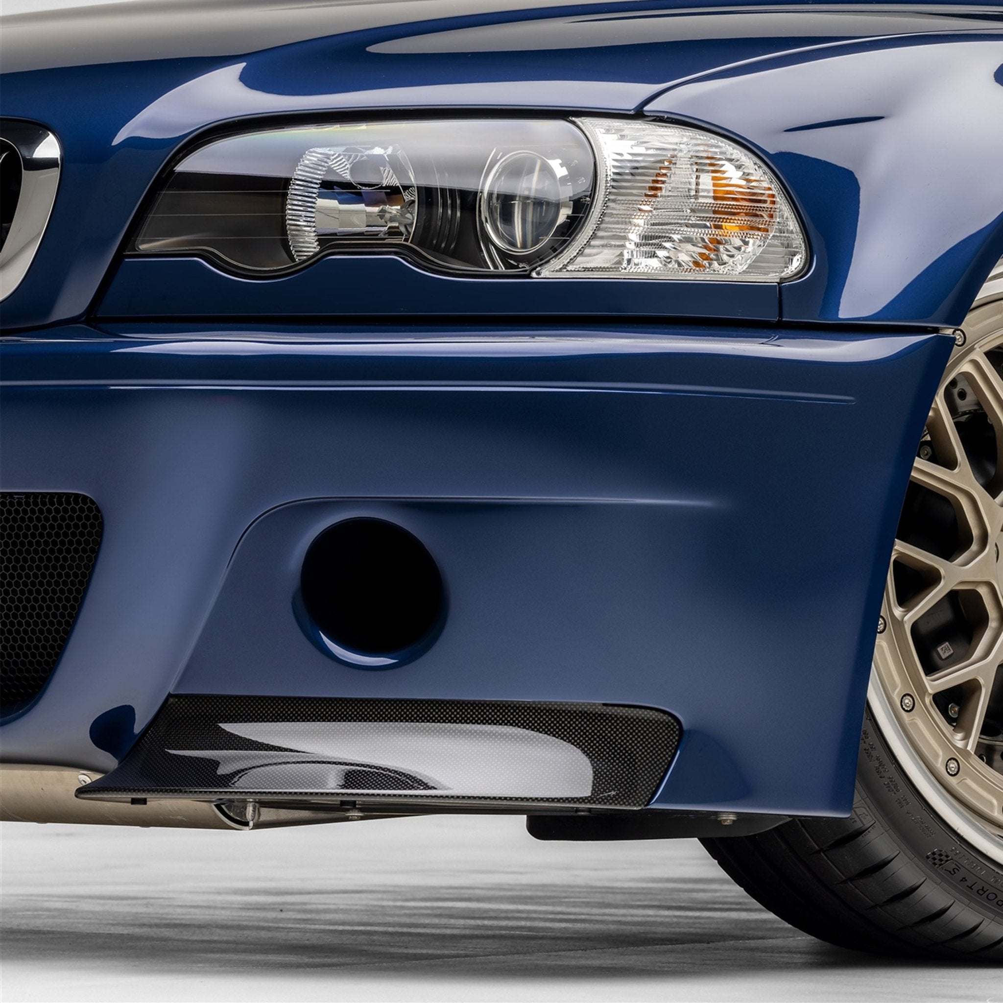 BMW E46 M3 V - CSL 2 - Piece Aero Front Bumper Splitters by Vorsteiner - AUTOID - Bumper Inserts & Trim - Vorsteiner