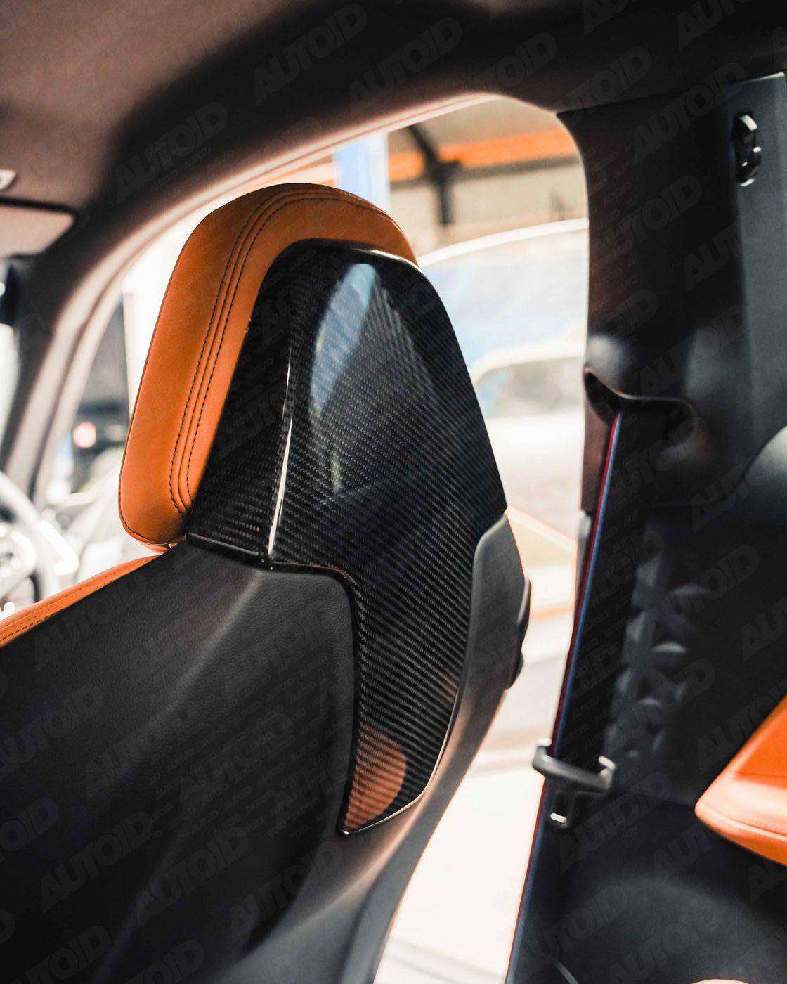 BMW G Series Pre-Preg Carbon Fibre Seat Back Cover by TRE (2018+, F9X G8X), Dashboard & Decorative Trim, TRE - AUTOID | Premium Automotive Accessories