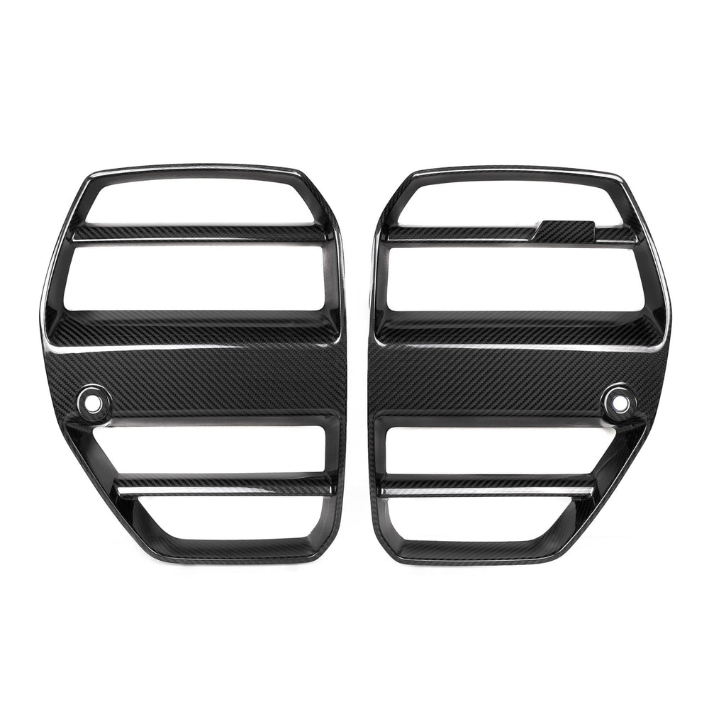 BMW G80 G81 M3 & G82 G83 M4 Pre - Preg Carbon Fibre GT Front Kidney Grilles by TRE (2021+) - AUTOID - Front Grille - TRE