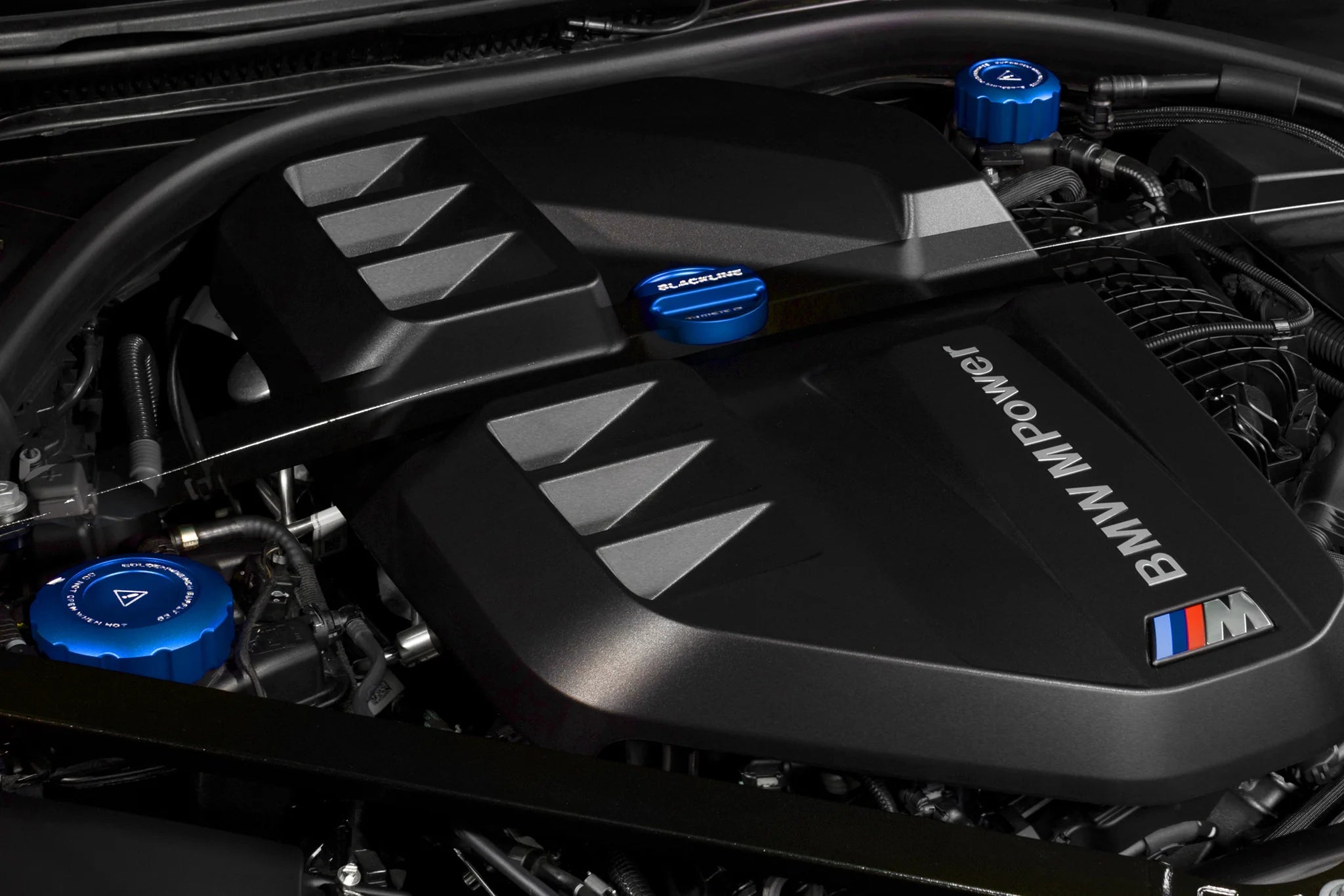 BMW M2 G87, M3 G80, M4 G82, X3M, X4M F9X Engine Bay Cap Set by Goldenwrench - AUTOID - Vehicle Dress Up Caps & Covers - Goldenwrench Supply