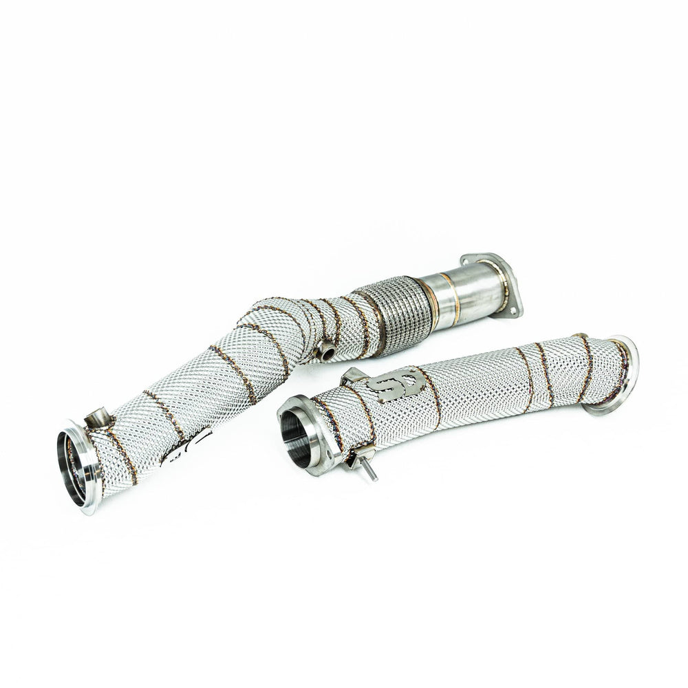 BMW M3 G80 & M4 G82 (S58) Decat Catless Downpipes with Heat Shield (2021+) - AUTOID - Exhaust System - Essentials