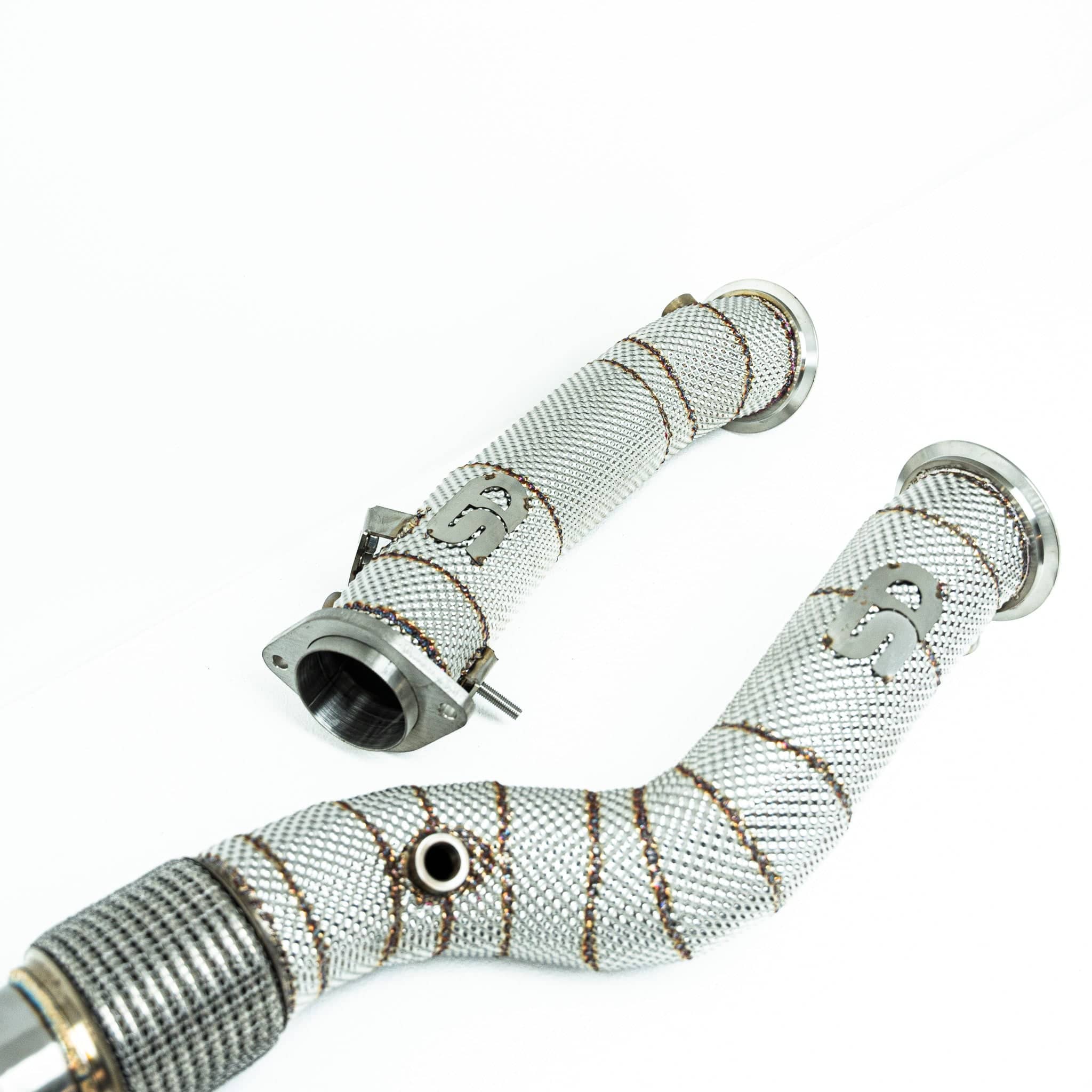 BMW M3 G80 & M4 G82 (S58) Decat Catless Downpipes with Heat Shield (2021+) - AUTOID - Exhaust System - Essentials