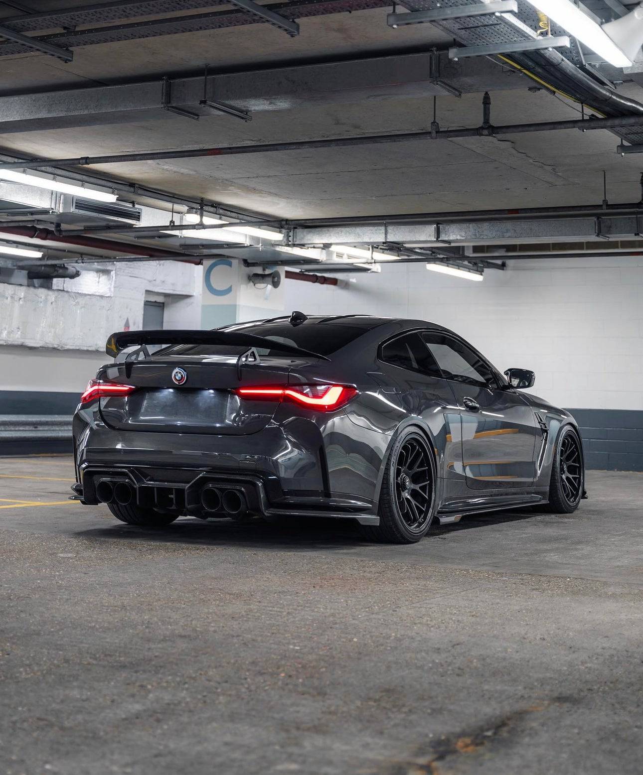 BMW M4 G82 Dry Carbon Fibre Swan Neck Rear Wing by Adro (2021+) - AUTOID - Rear Wings - Adro