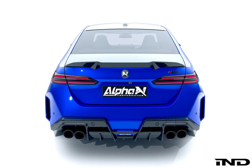 BMW M5 G90 Carbon Fibre Rear Trunk Spoiler by Alpha - N (2024+) - AUTOID - Rear Spoilers - Alpha - N
