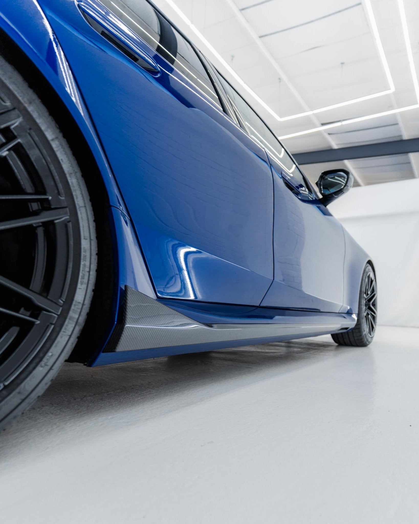 BMW M5 G90 G99 Pre - Preg Carbon Fibre Performance Side Skirts by LYTE+ (2024+) - AUTOID - Rear Spoilers - LYTE