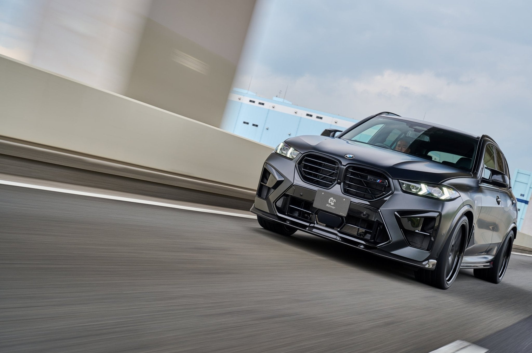 BMW X5M LCI F95 Carbon Fibre Front Splitter by 3DDesign (2023+) - AUTOID - Front Lips & Splitters - 3DDesign