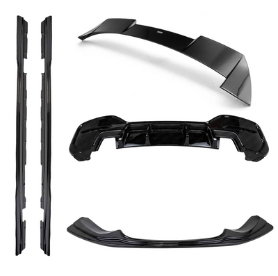 Zaero Design BMW 1 Series, M135i & M140i F20 F21 LCI Gloss Black V2 Body Kit by ZAERO (2015-2019) Styling Kit AUTOID®