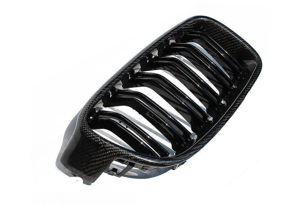 Carbon Fibre Double Slat Kidney Grilles for BMW 3 Series (2012 - 2019, F30 F31) - AUTOID - Front Grille - Essentials