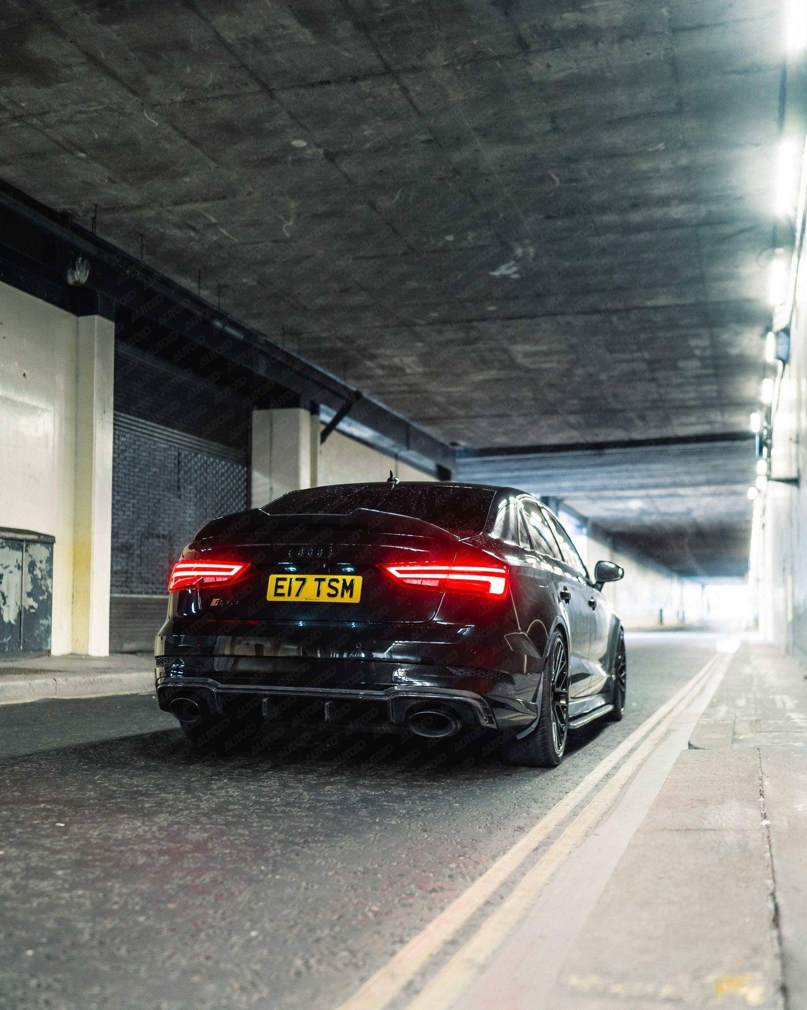 Carbon Fibre Rear Diffuser for Audi RS3 Saloon (2017 - 2020, 8V LCI) - AUTOID - Rear Diffusers - Essentials