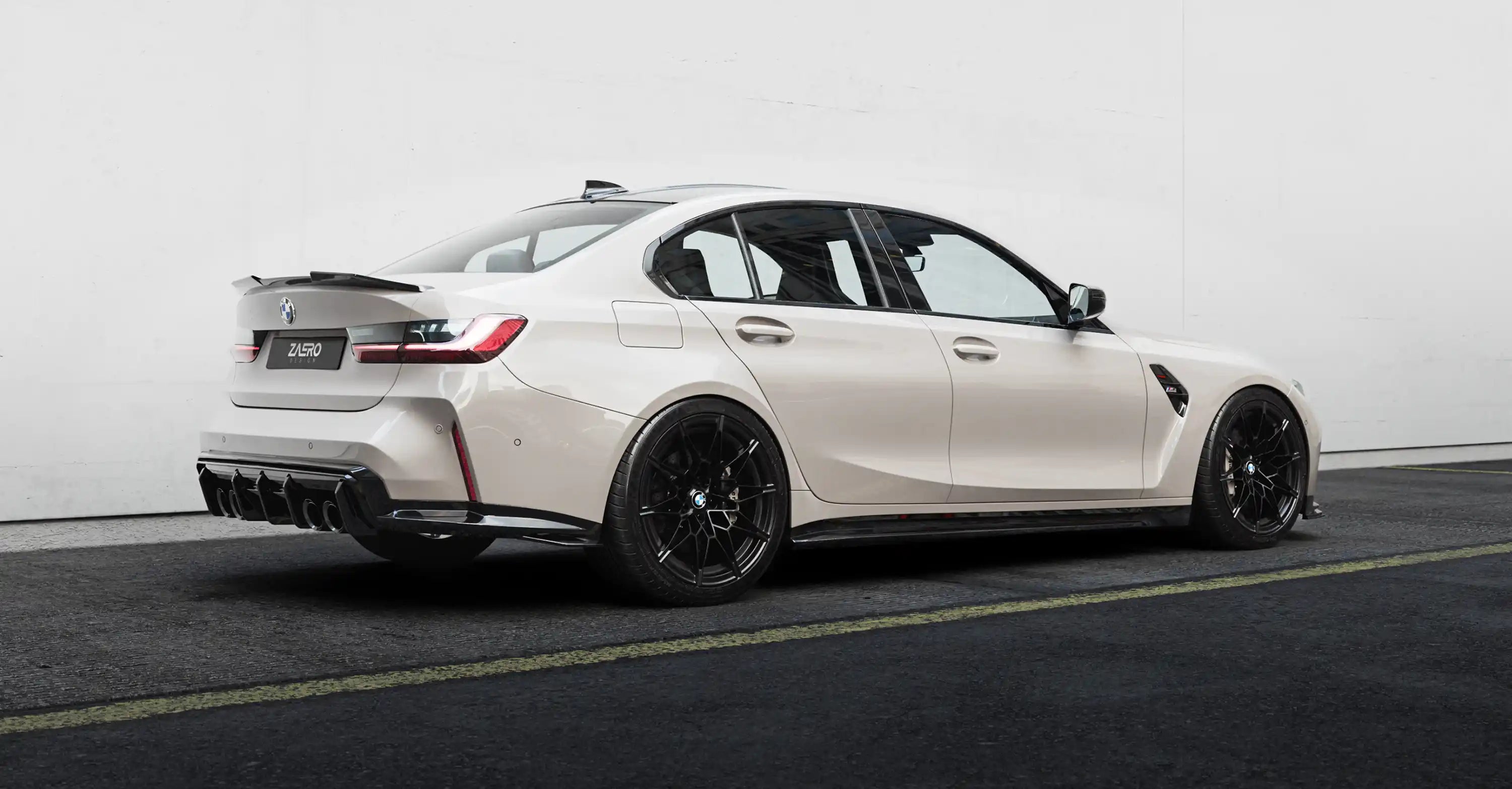 BMW M3 G80 G81 & M4 G82 G83 EVO-S Gloss Black Rear Diffuser by ZAERO (2021+)