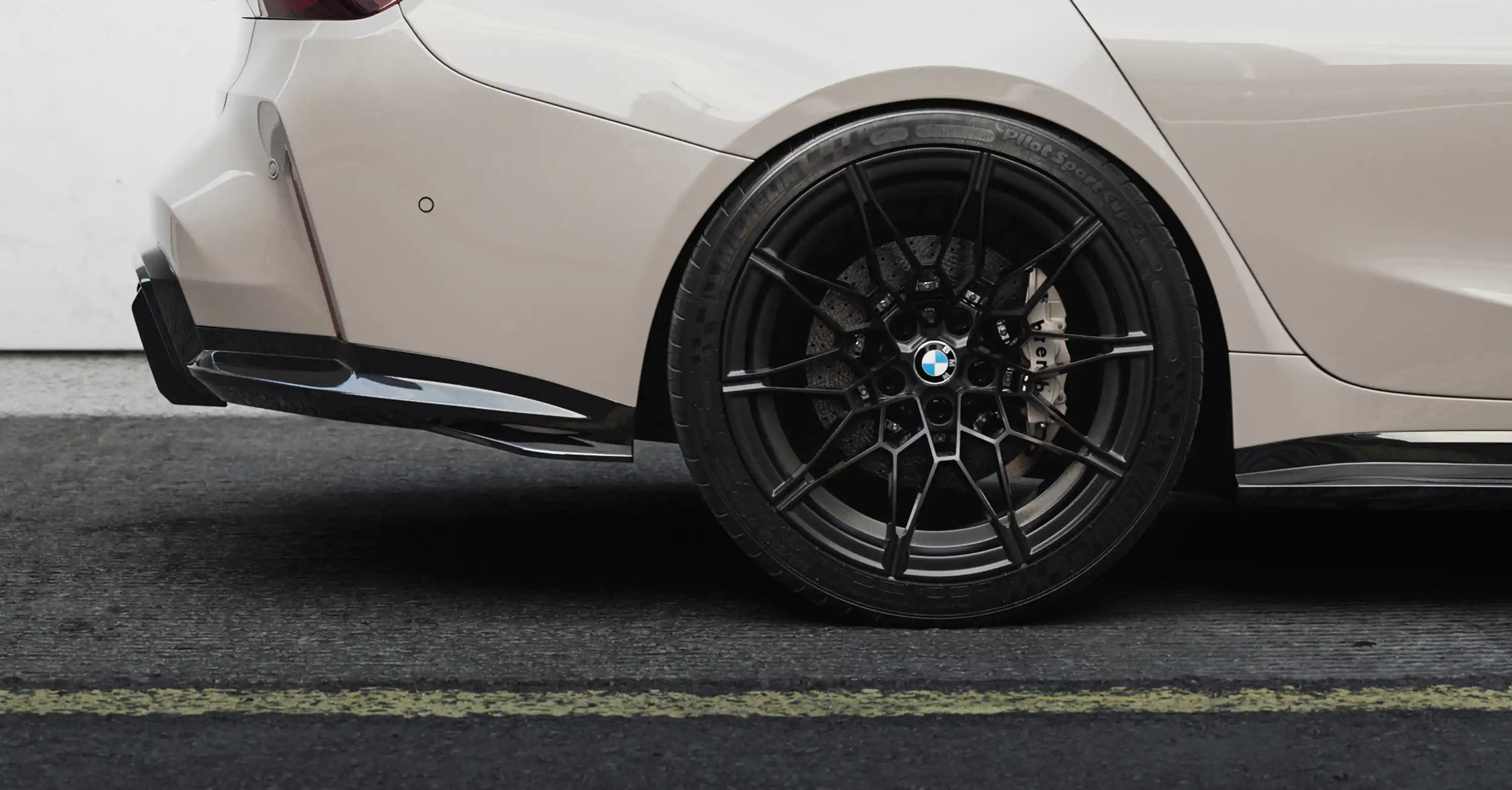 BMW M3 G80 G81 EVO-S Gloss Black Diffuser Extensions by ZAERO (2021+)