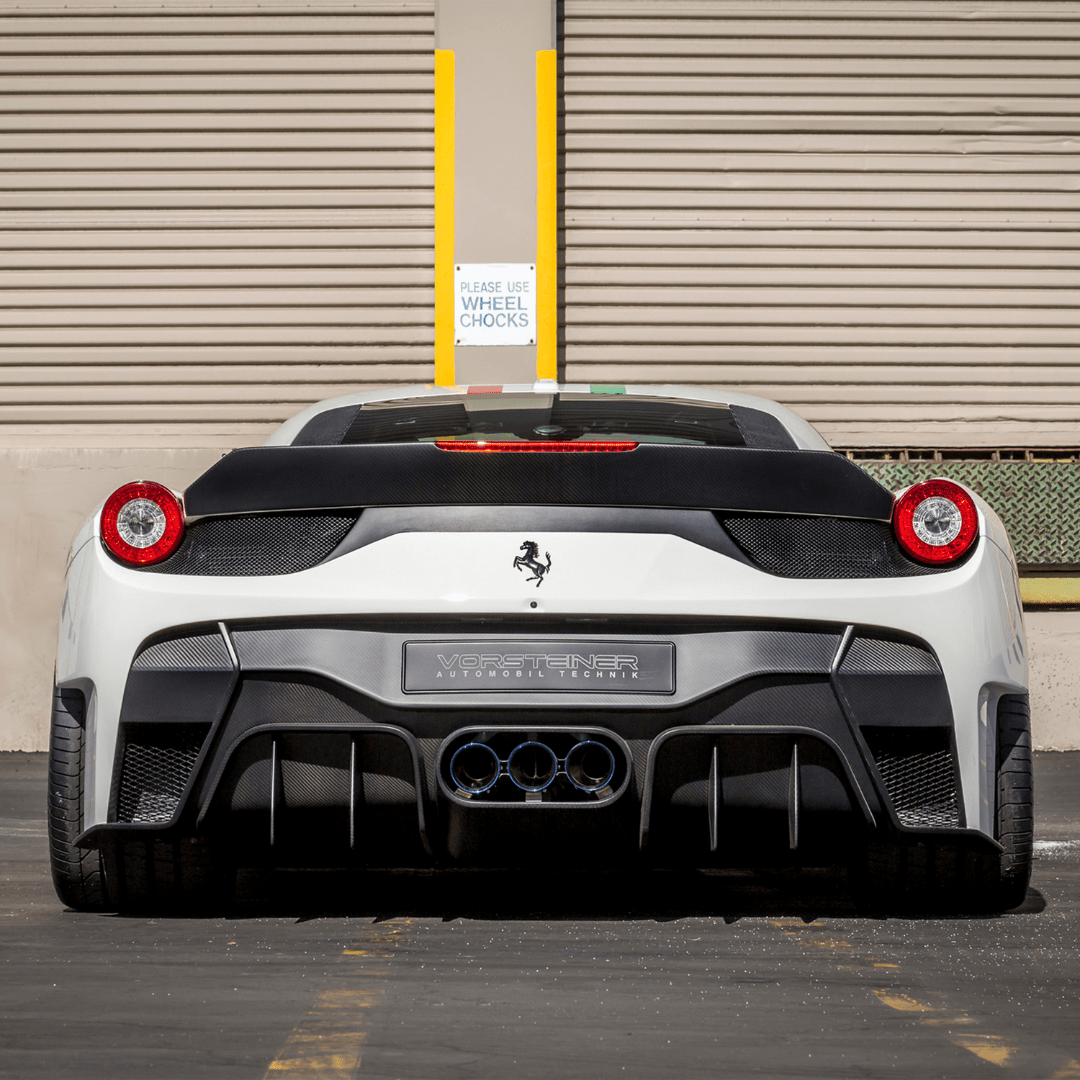 Ferrari 458 Italia VX Aero Rear Bumper w/ Rear Diffuser (incl. Exhaust Tips) - AUTOID - Front & Rear Bumpers - Vorsteiner