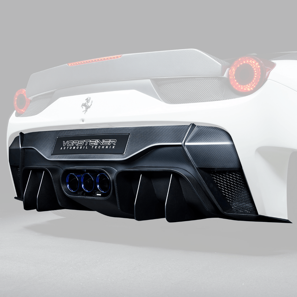 Ferrari 458 Italia VX Aero Rear Bumper w/ Rear Diffuser (incl. Exhaust Tips) - AUTOID - Front & Rear Bumpers - Vorsteiner