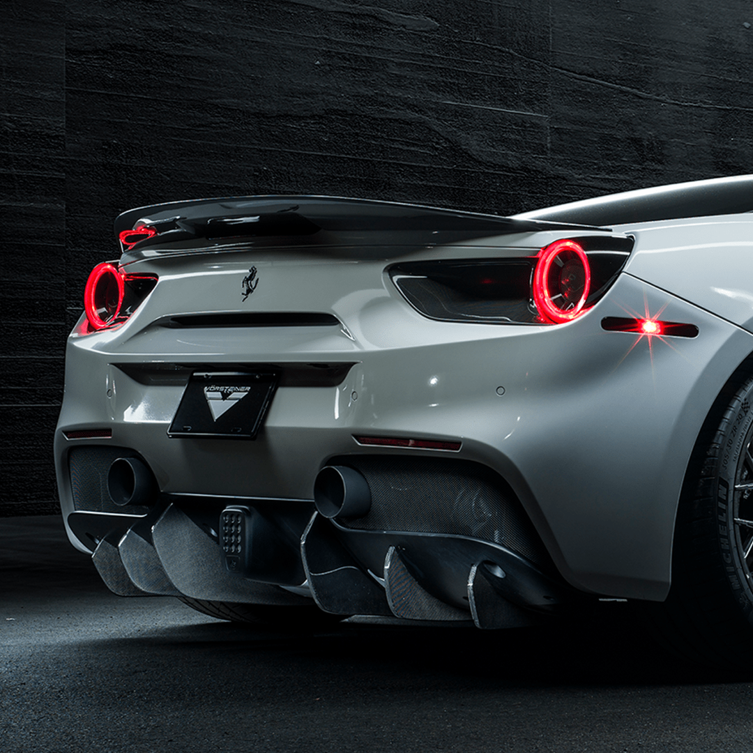 Ferrari 488 Diavolo Carbon Fiber Decklid Spoiler by Vorsteiner - AUTOID - Rear Spoilers - Vorsteiner