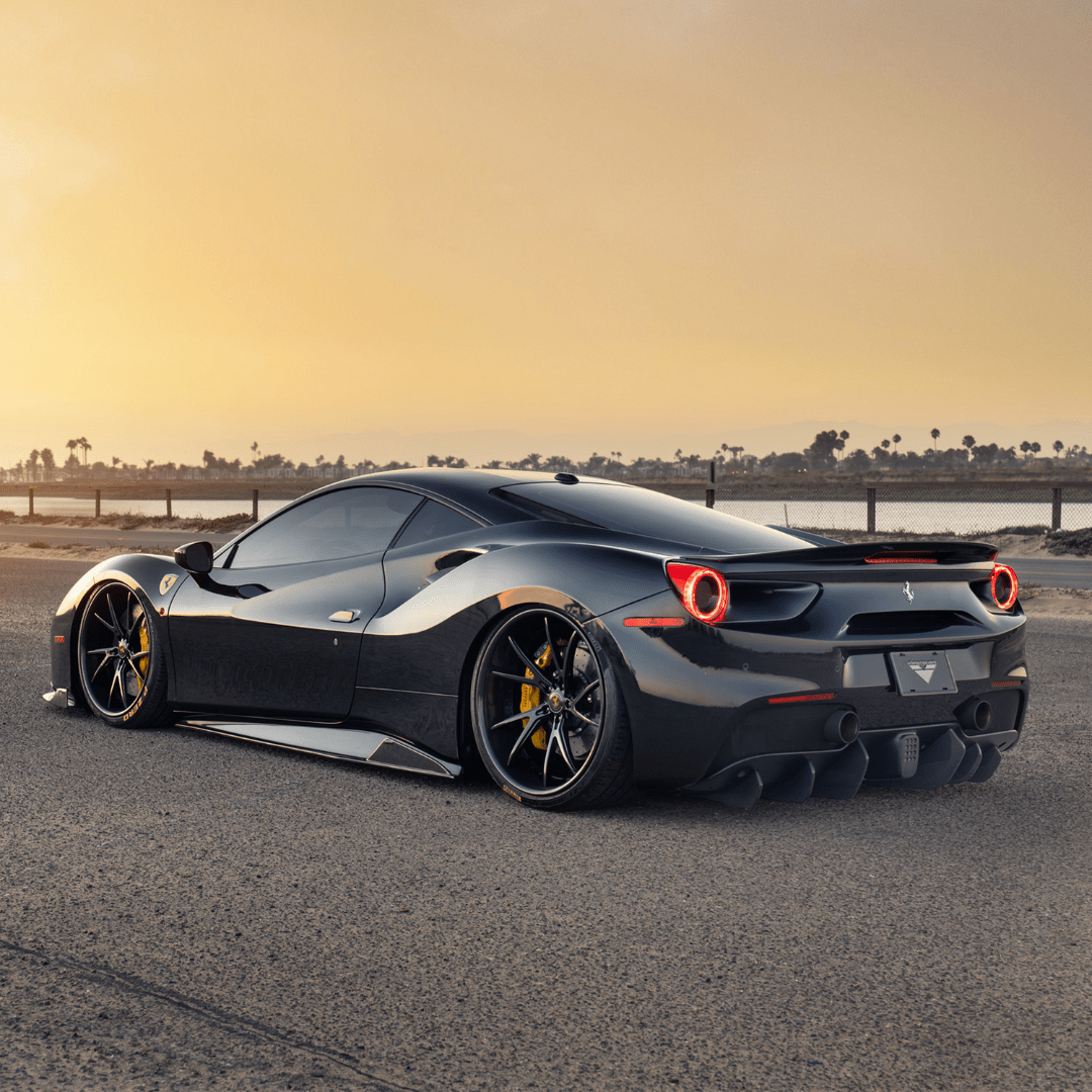 Ferrari 488 Diavolo Carbon Fiber Rear Diffuser Fins by Vordteiner - AUTOID - Rear Diffusers - Vorsteiner