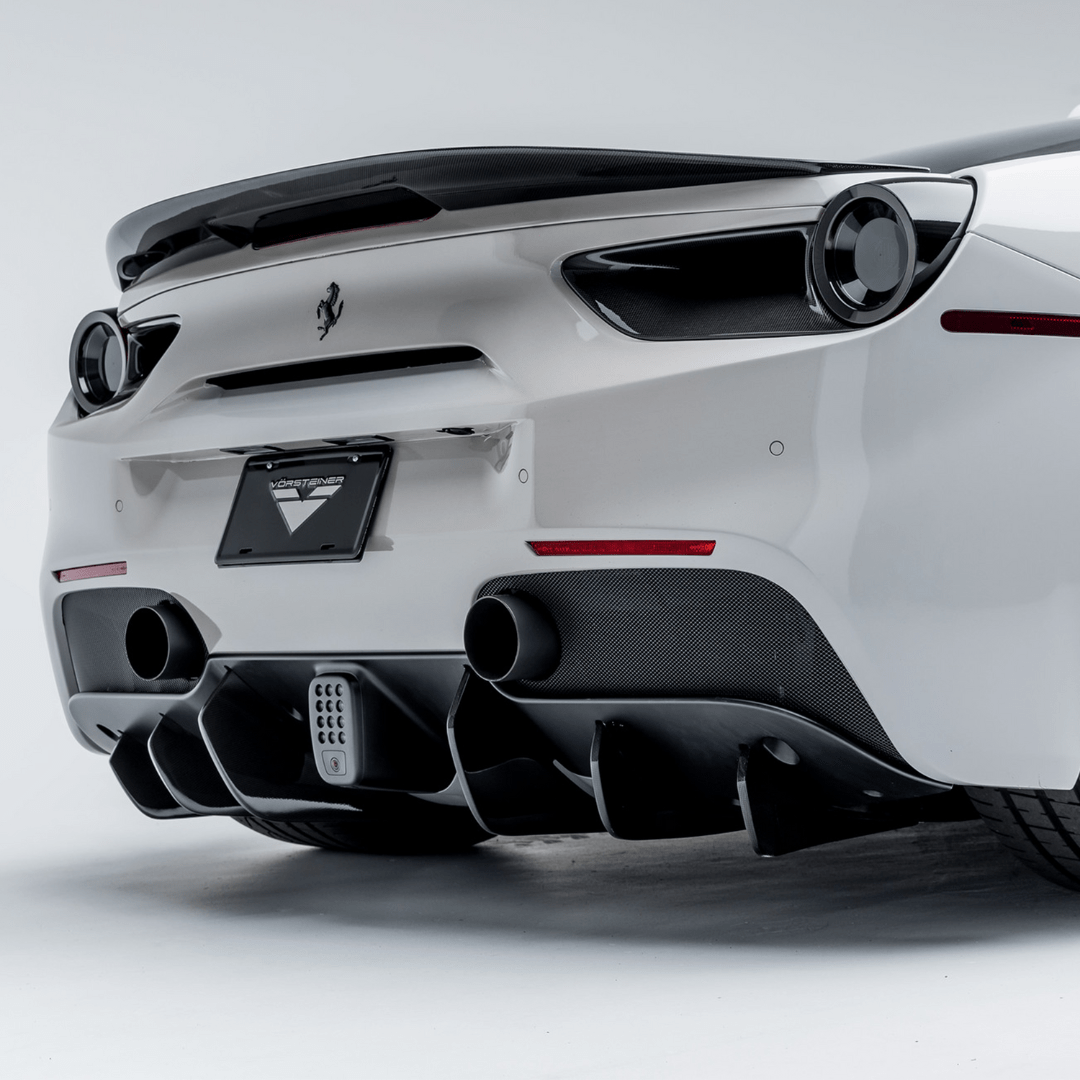 Ferrari 488 Diavolo Carbon Fiber Rear Diffuser Fins by Vordteiner - AUTOID - Rear Diffusers - Vorsteiner