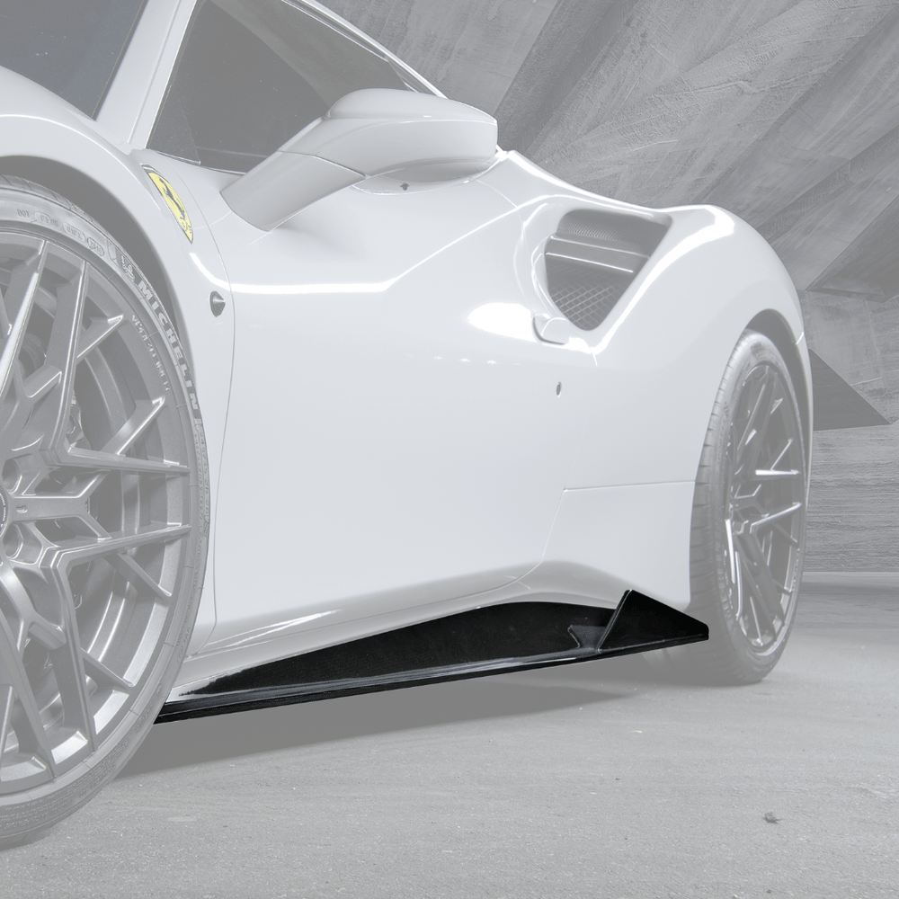 Ferrari 488 Diavolo Carbon Fiber Sideskirts by Vorsteiner - AUTOID - Side Skirts & Winglets - Vorsteiner