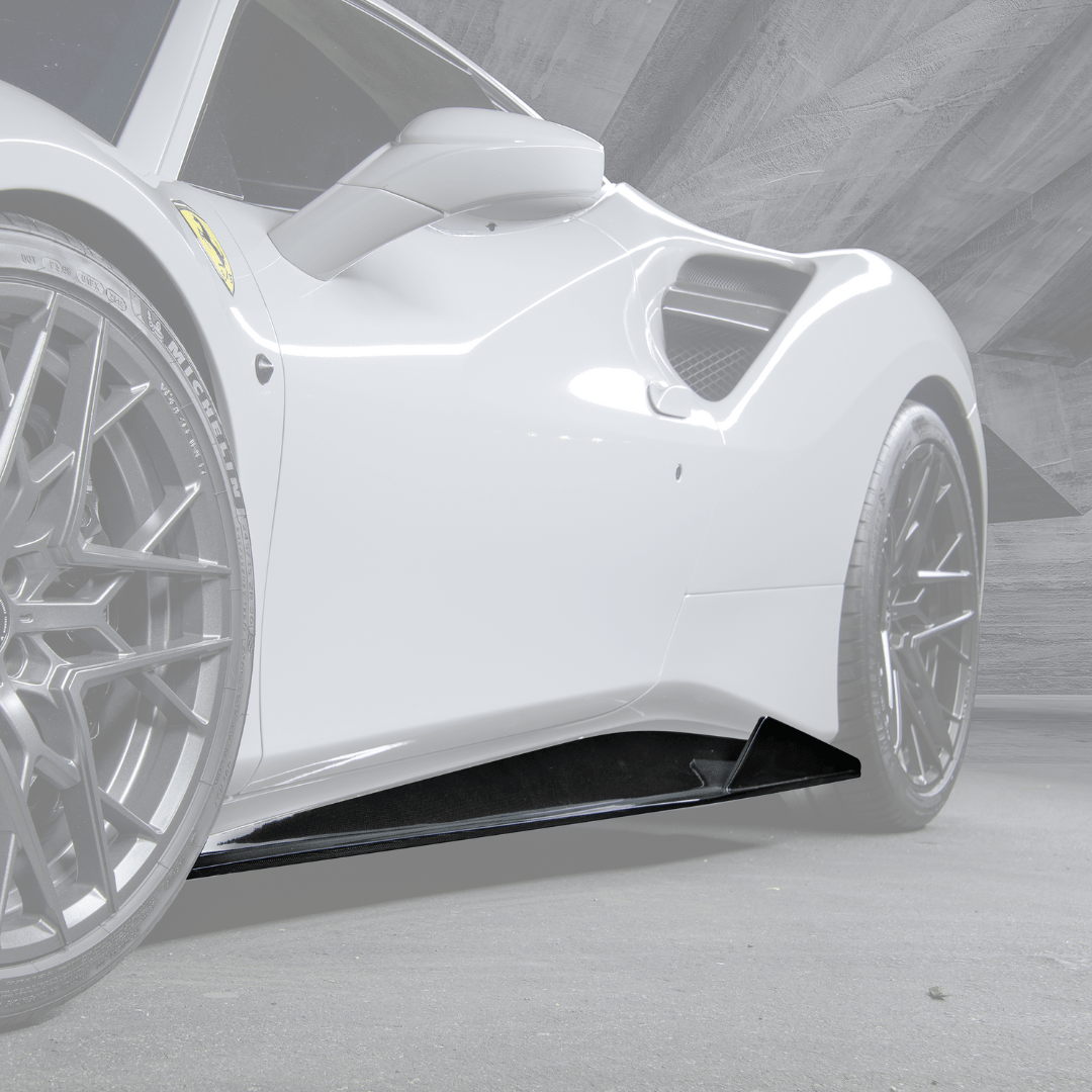 Ferrari 488 Diavolo Carbon Fiber Sideskirts by Vorsteiner - AUTOID - Side Skirts & Winglets - Vorsteiner