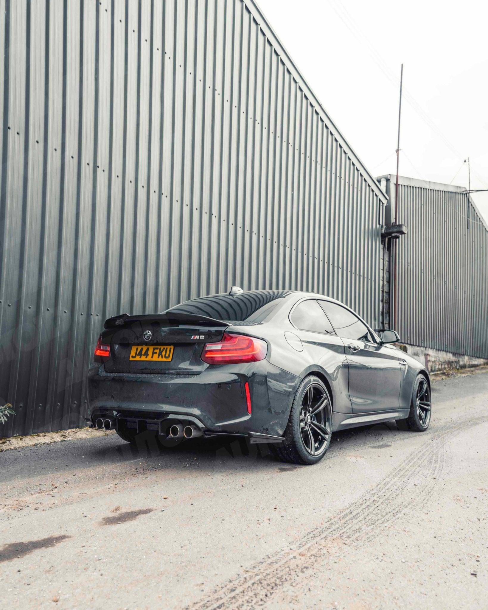 Gloss Black Competition Rear Diffuser for BMW M2 & M2 Competition (2015-2021, F87), Rear Diffusers, Essentials - AUTOID | Premium Automotive Accessories