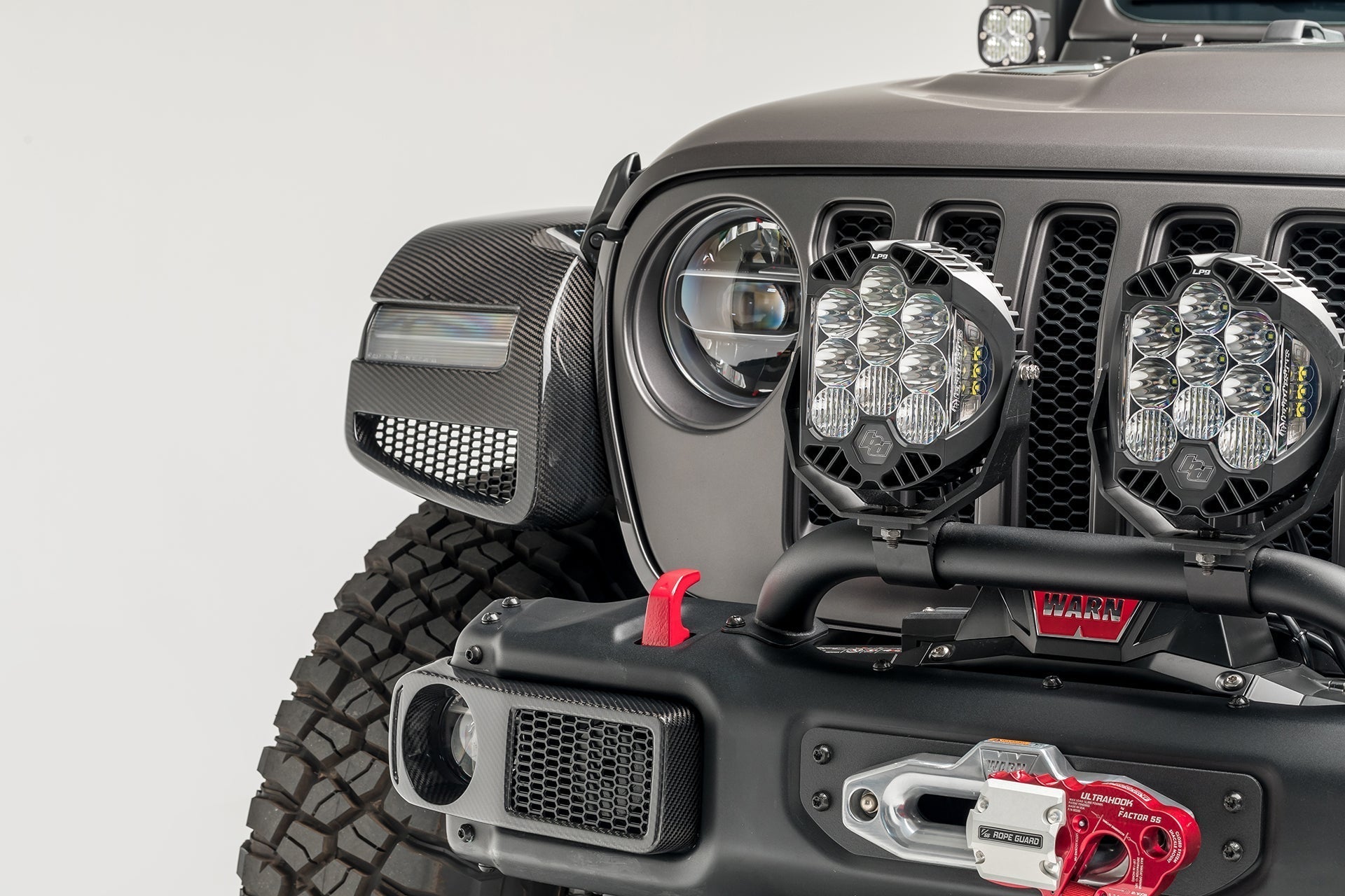 Jeep JL - JX Edition Aero Carbon Fiber Fog Light Covers by Vosteiner - AUTOID - Headlight Trim - Vorsteiner