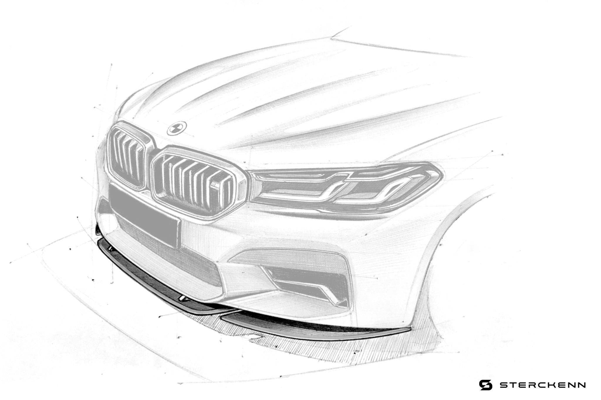 BMW M5 F90 LCI Carbon Fibre Front Lip by Sterckenn (2020+) - AUTOID - Front Lips & Splitters - Sterckenn