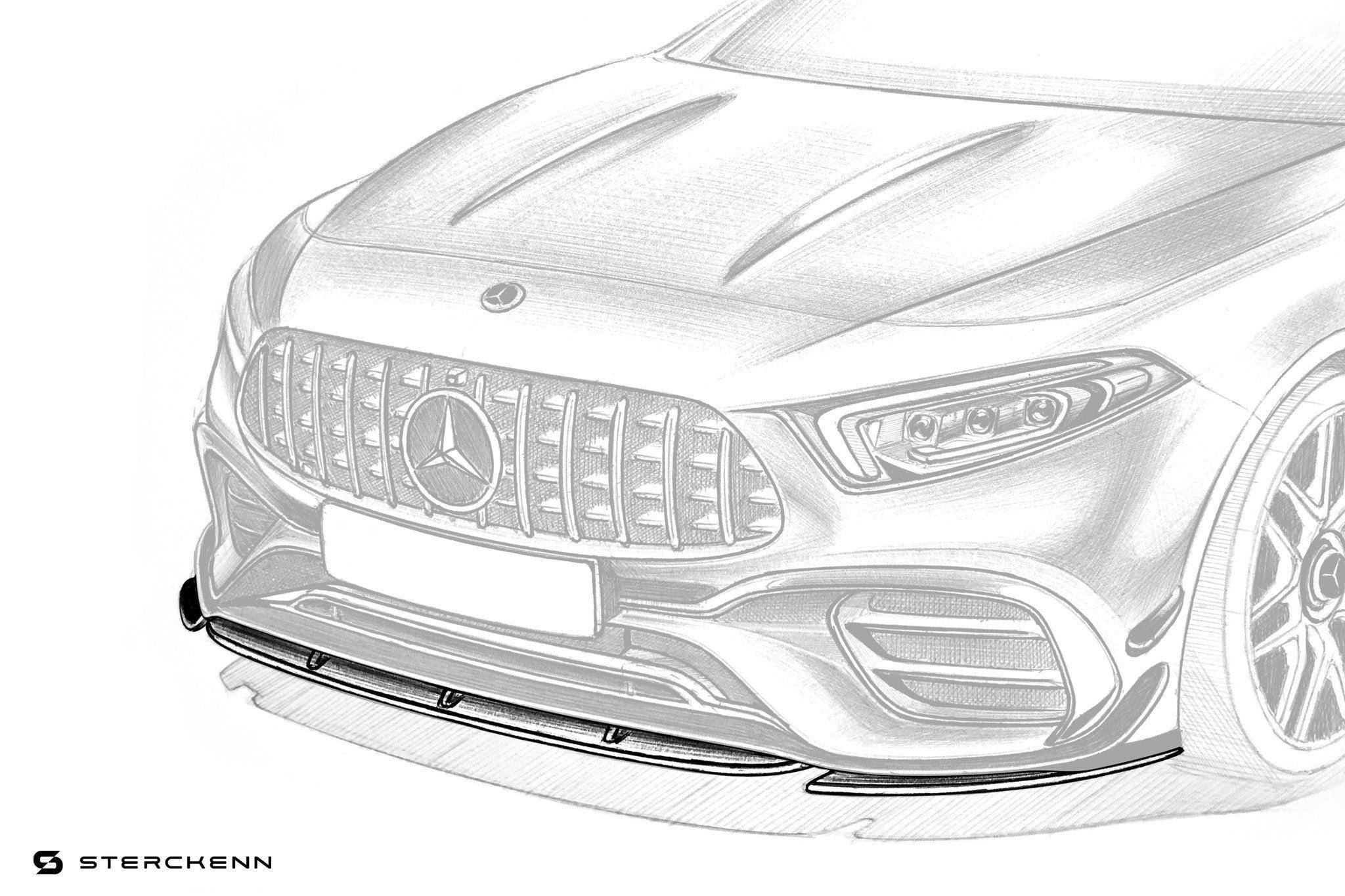 Mercedes A45 AMG W177 Carbon Fibre Front Lip by Sterckenn (2020+) - AUTOID - Front Lips & Splitters - Sterckenn