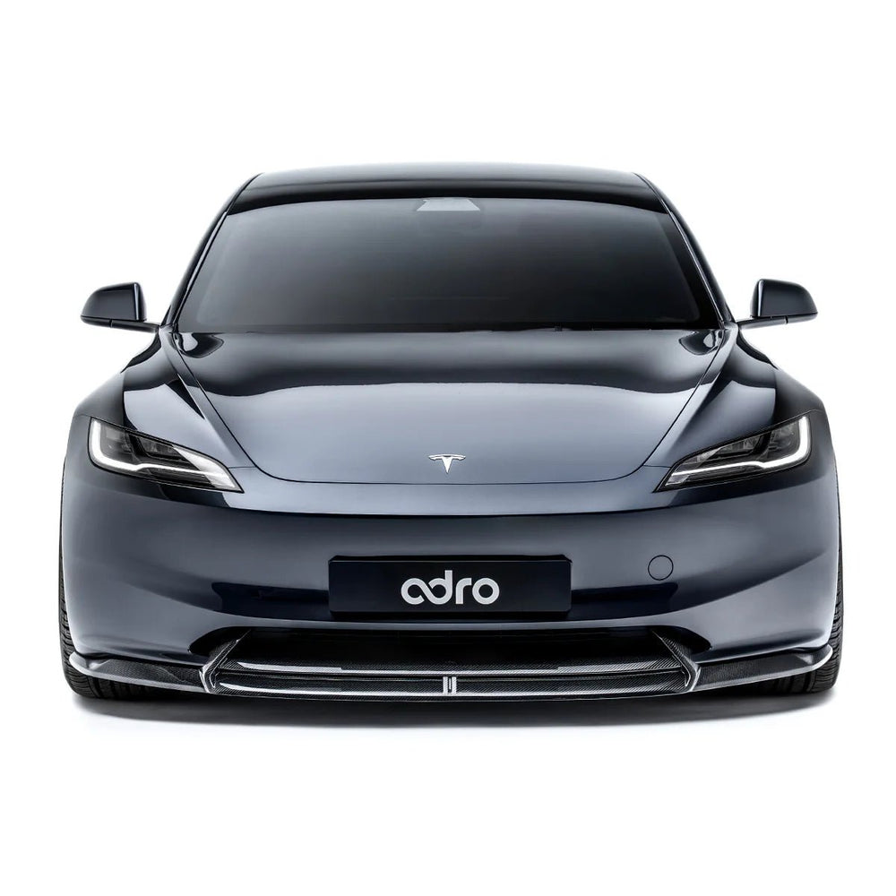 Tesla Model 3 Highland Carbon Fiber Front Lip by Adro - AUTOID - Front Lips & Splitters - Adro