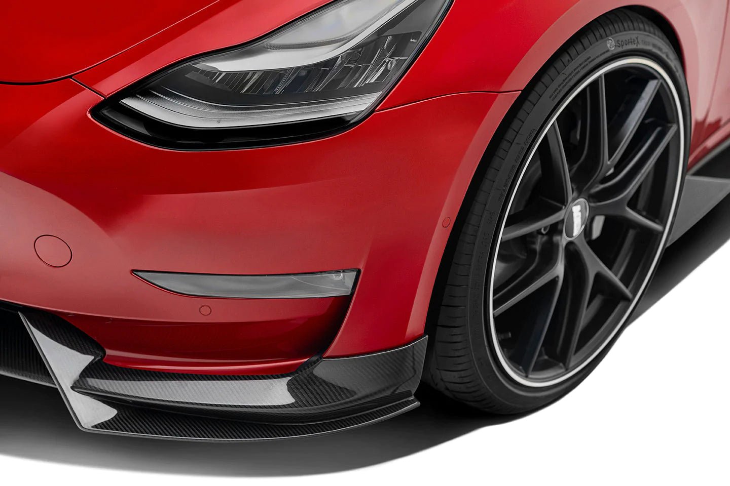 Tesla Model 3 Pre - Preg Carbon Fibre Front Splitter by Adro (2017+) - AUTOID - Front Lips & Splitters - Adro