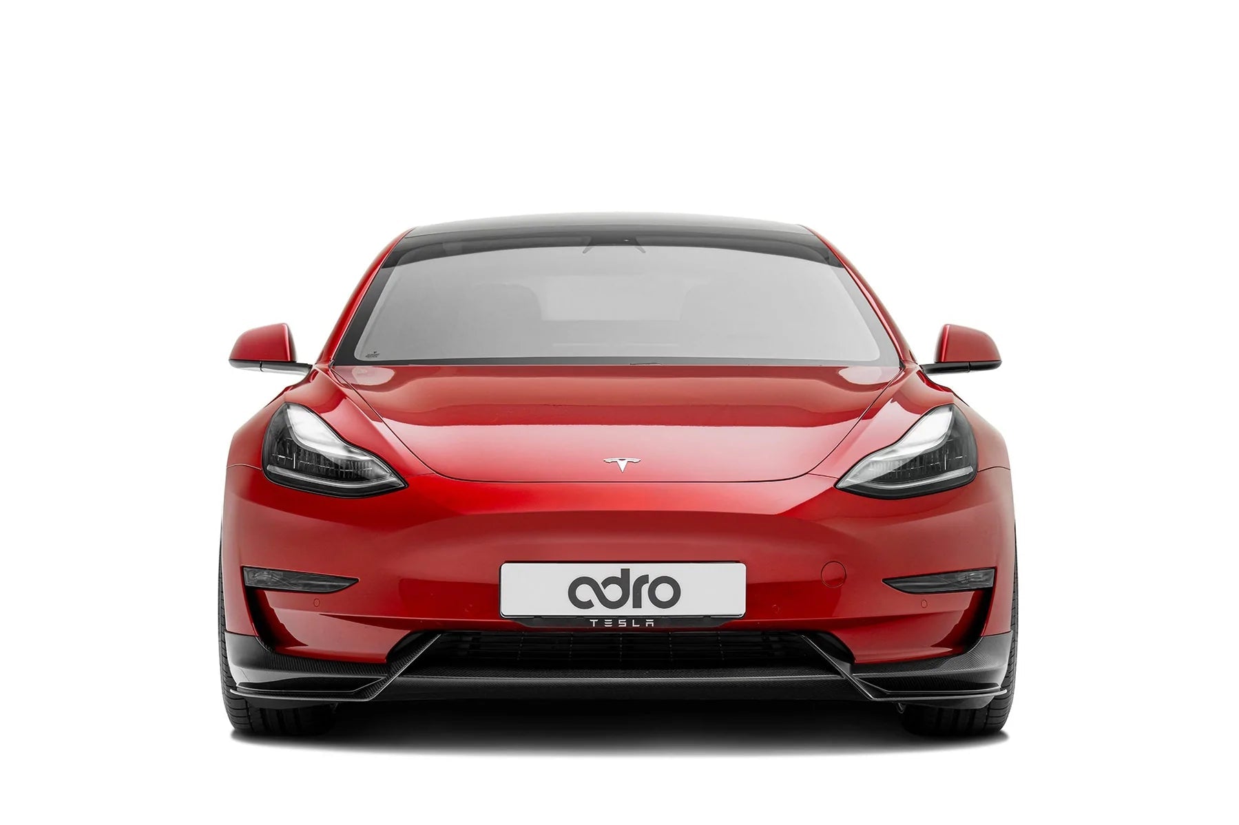 Tesla Model 3 Pre - Preg Carbon Fibre Front Splitter by Adro (2017+) - AUTOID - Front Lips & Splitters - Adro
