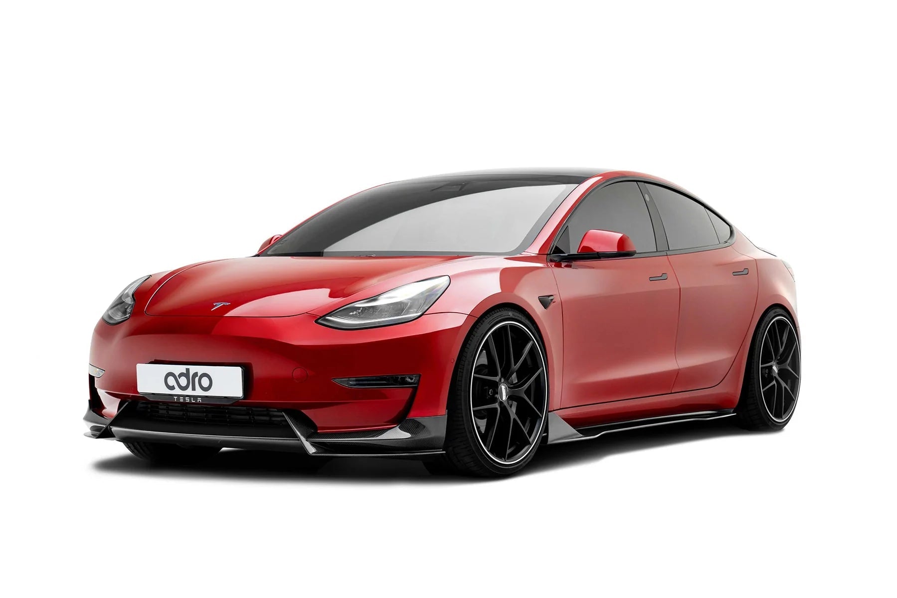 Tesla Model 3 Pre - Preg Carbon Fibre Front Splitter by Adro (2017+) - AUTOID - Front Lips & Splitters - Adro
