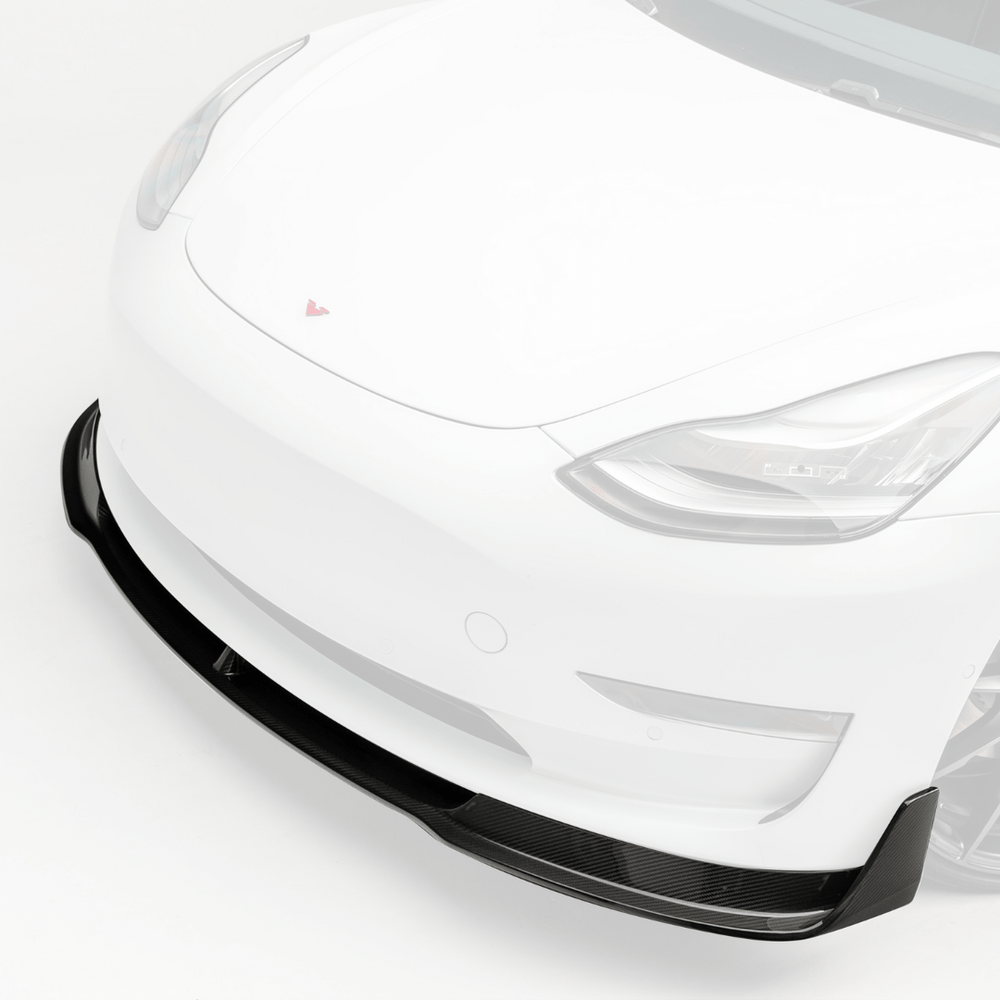 Tesla Model 3 Volta Aero Front Spoiler by Vorsteiner - AUTOID - Front Lips & Splitters - Vorsteiner