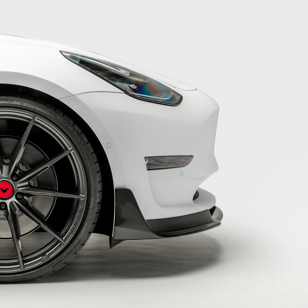 Tesla Model 3 Volta Aero Front Spoiler by Vorsteiner - AUTOID - Front Lips & Splitters - Vorsteiner