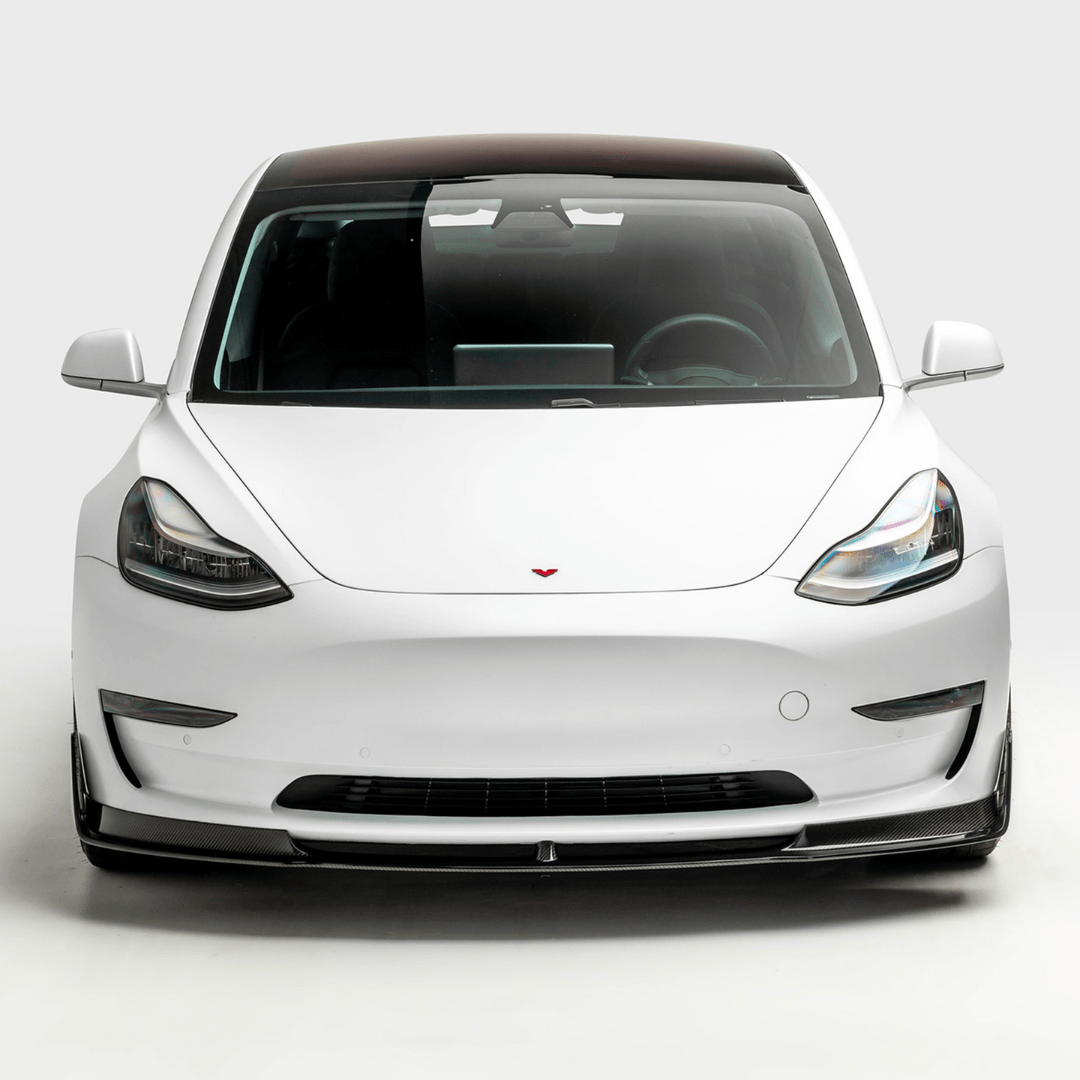 Tesla Model 3 Volta Aero Front Spoiler by Vorsteiner - AUTOID - Front Lips & Splitters - Vorsteiner