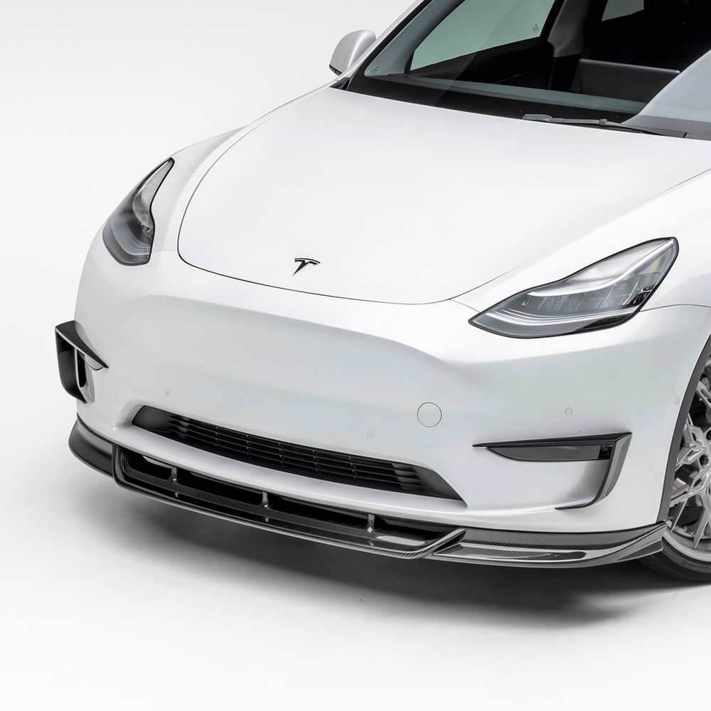 Tesla Model Y Aero Front Spoiler by Vorsteiner - AUTOID - Front Lips & Splitters - Vorsteiner