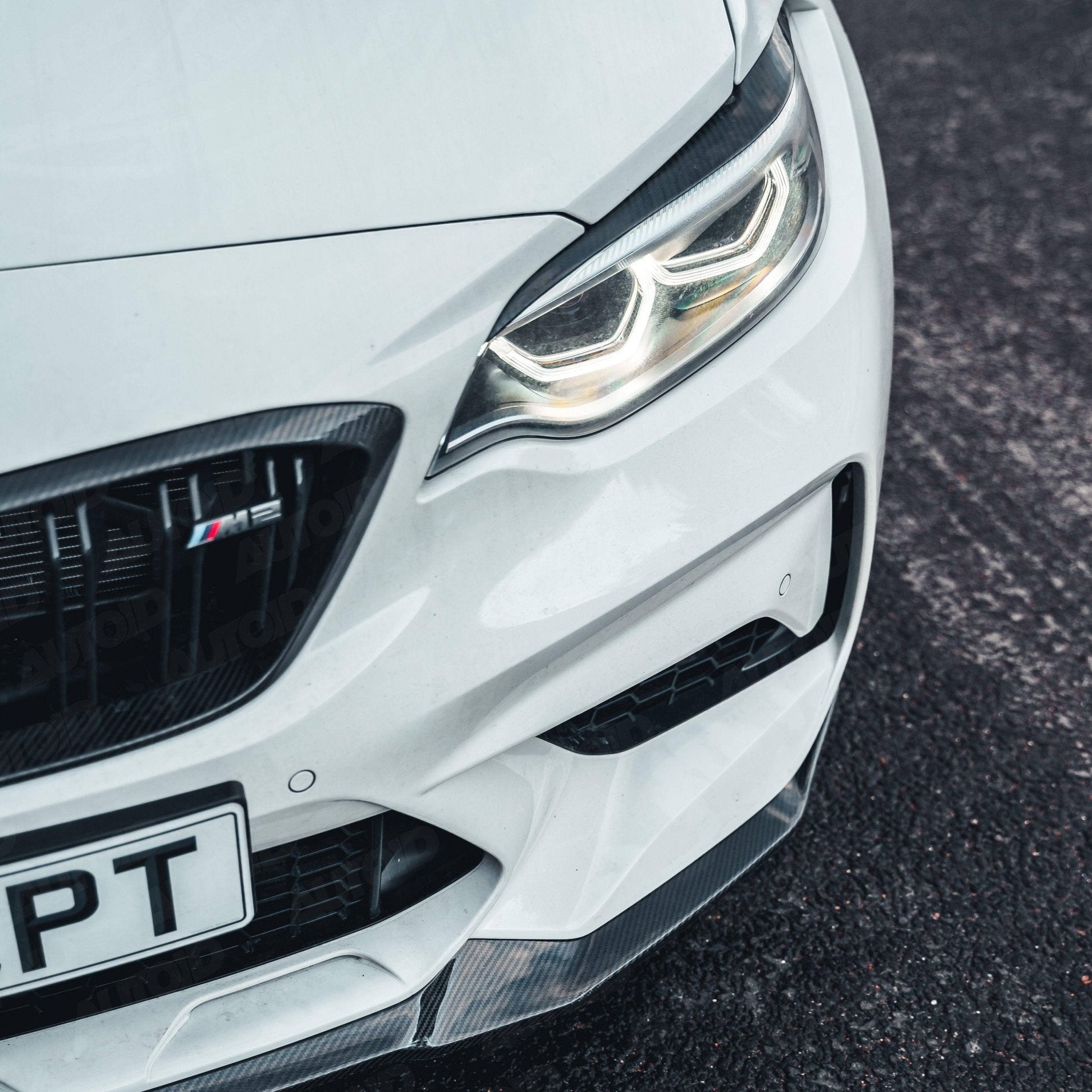 TRE Pre - preg Carbon Fibre CS Front Splitter for BMW M2 Competition (2018 - 2021, F87) - AUTOID - Front Lips & Splitters - TRE