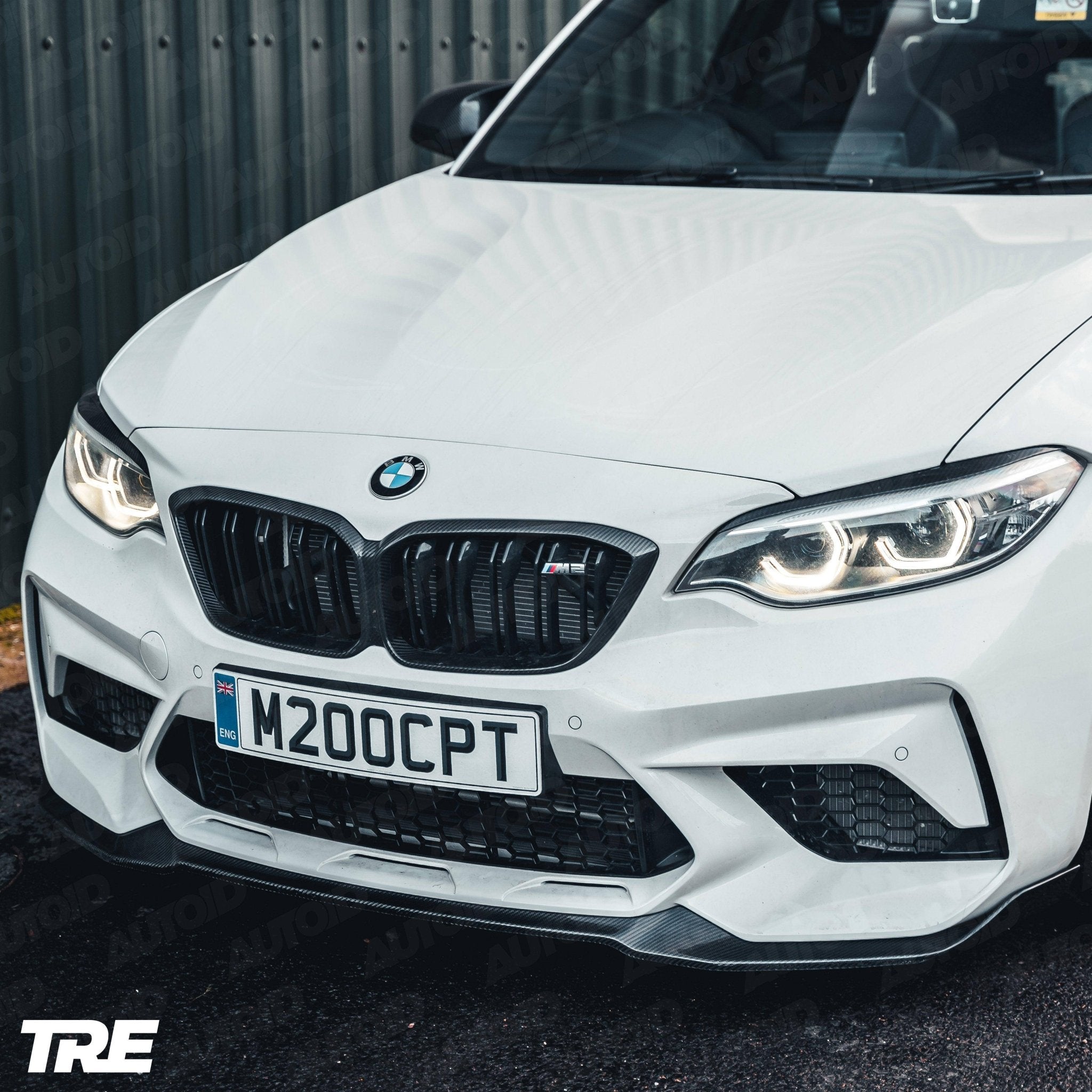 TRE Pre - preg Carbon Fibre CS Front Splitter for BMW M2 Competition (2018 - 2021, F87) - AUTOID - Front Lips & Splitters - TRE