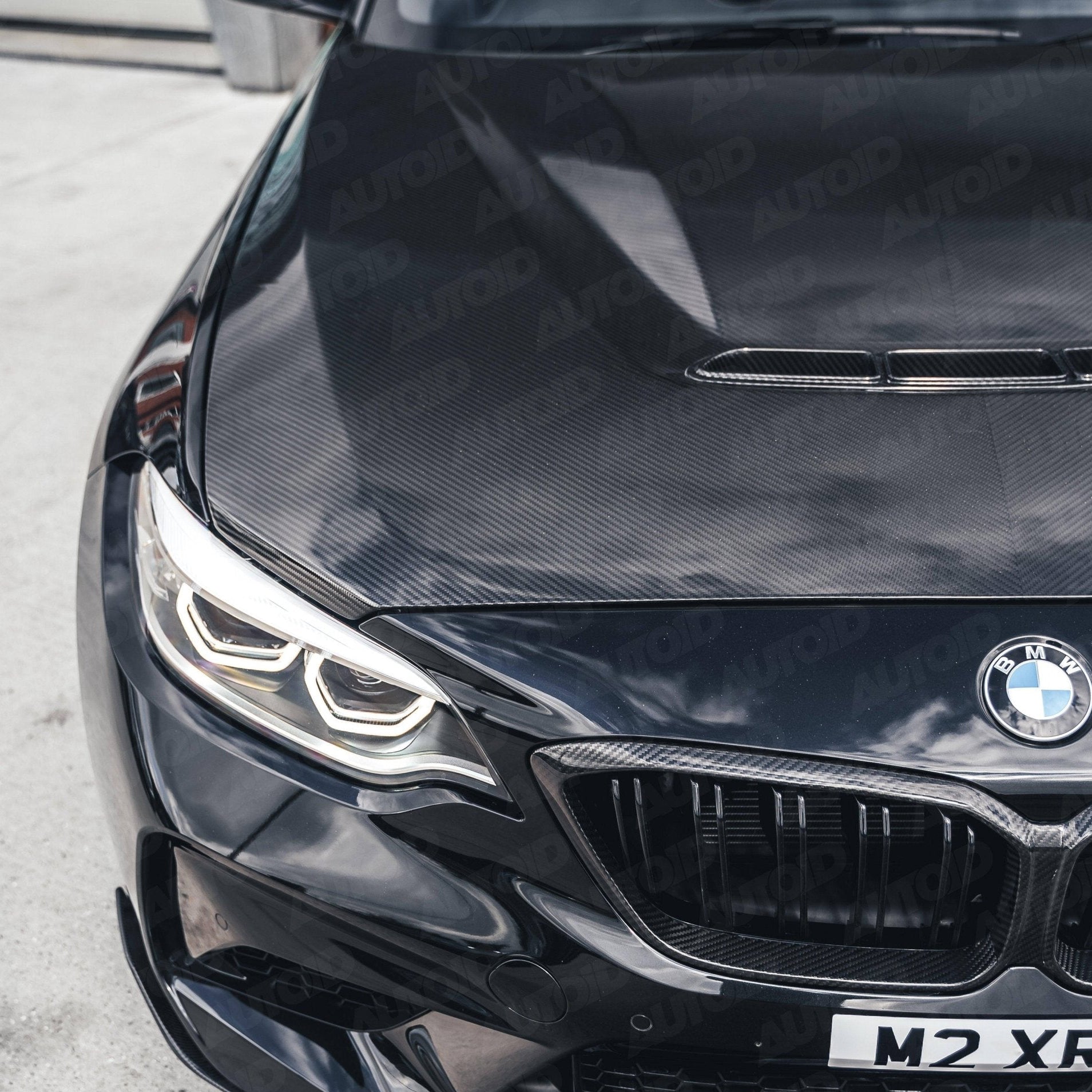 TRE Pre - preg Carbon Fibre Kidney Grille Surround for BMW M2 Competition (2018 - 2021, F87) - AUTOID - Front Grille - TRE