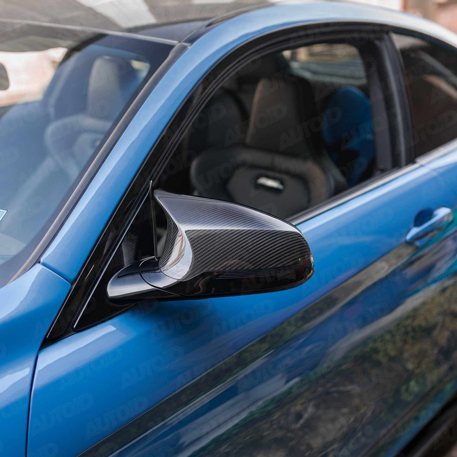 TRE Pre - preg Carbon Fibre Wing Mirror Covers for BMW M2 Competition, M3 & M4 (2014 - 2021, F87 F80 F82) - AUTOID - Mirror Covers - TRE